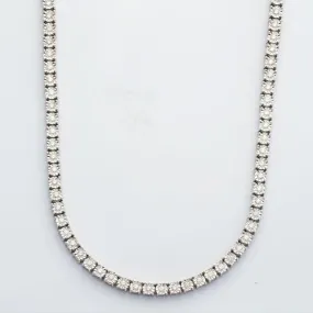 10KW 3.00CTW ILLUSION DIAMOND TENNIS NECKLACE