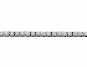 14kt White Gold 3.10ctw Diamond Tennis Bracelet - Estate