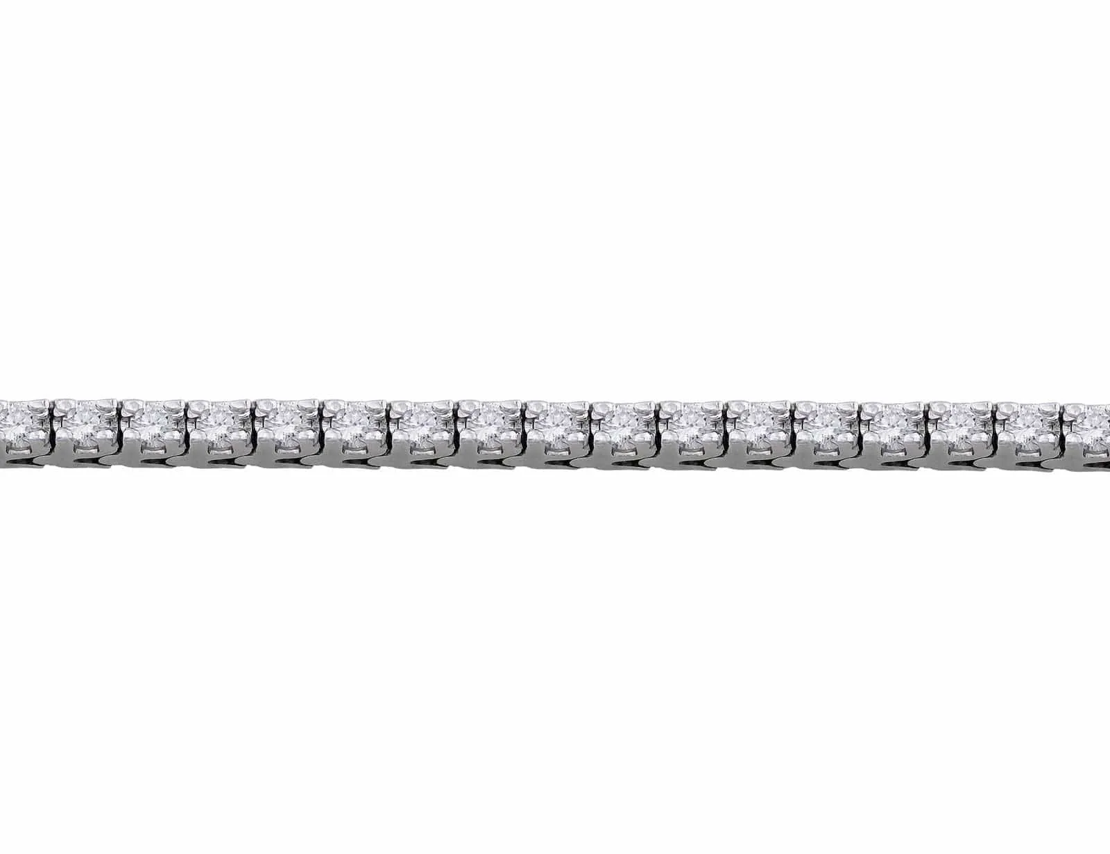 14kt White Gold 3.10ctw Diamond Tennis Bracelet - Estate