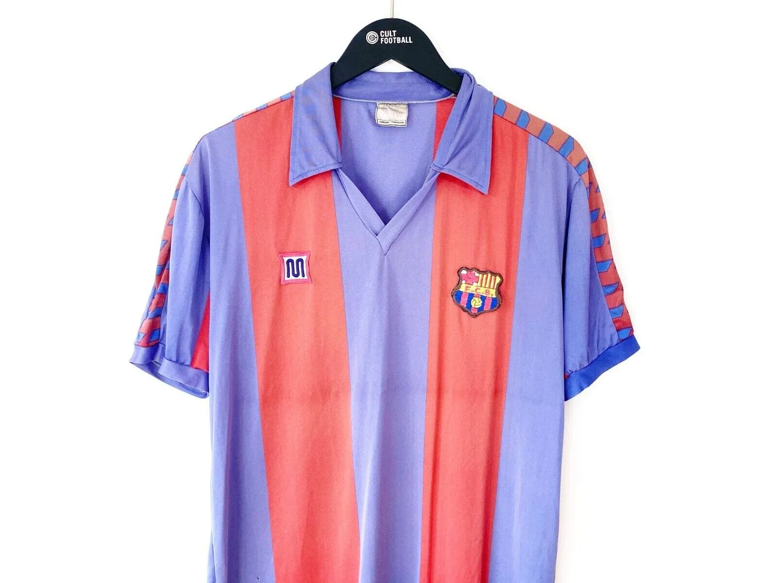 1982/89 BARCELONA Vintage Meyba Home Football Shirt (M/L) Maradona Lineker Era