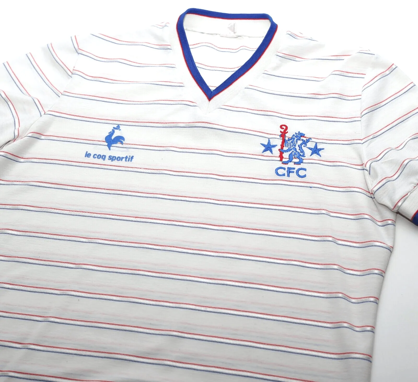 1984/85 CHELSEA Vintage le coq sportif Away Football Shirt Jersey (Y/XS)