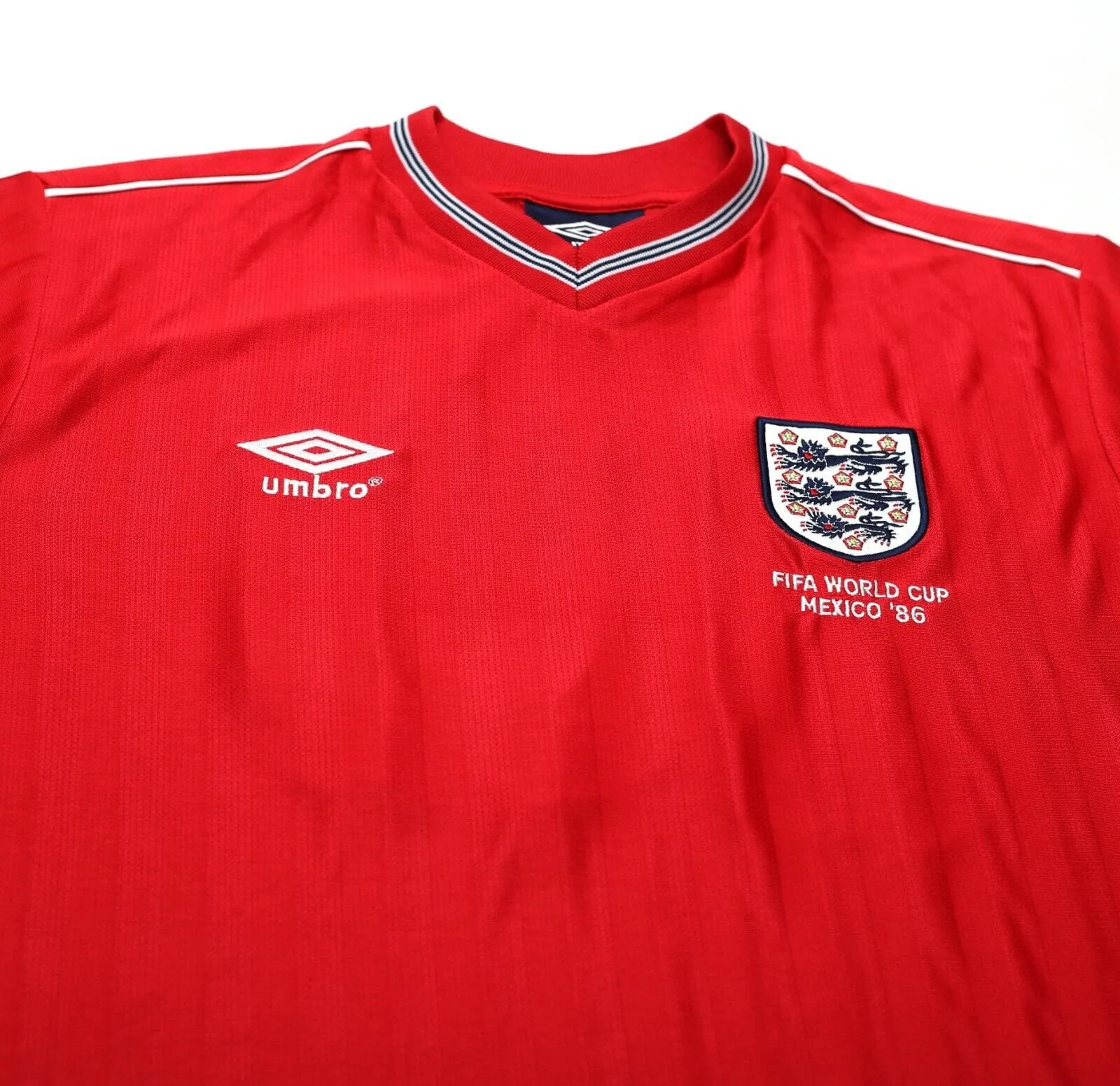 1986 LINEKER England #10 Retro Umbro Away Football Shirt (M) Mexico World Cup