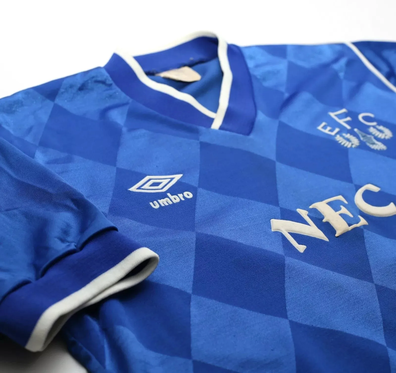 1986/89 EVERTON Vintage Umbro Home Football Shirt Jersey (M)