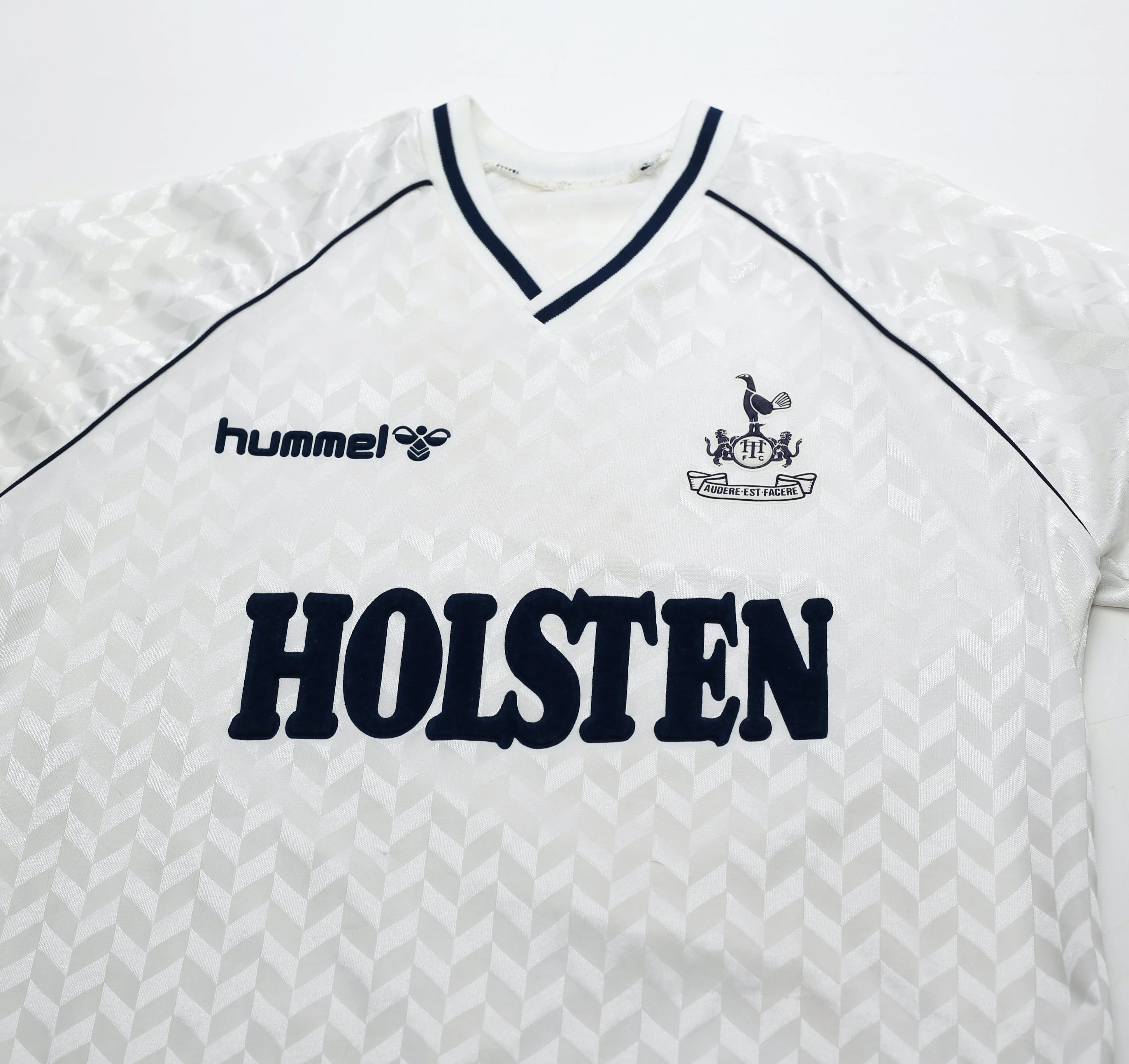 1987/89 TOTTENHAM HOTSPUR Vintage Hummel Home Football Shirt (M)