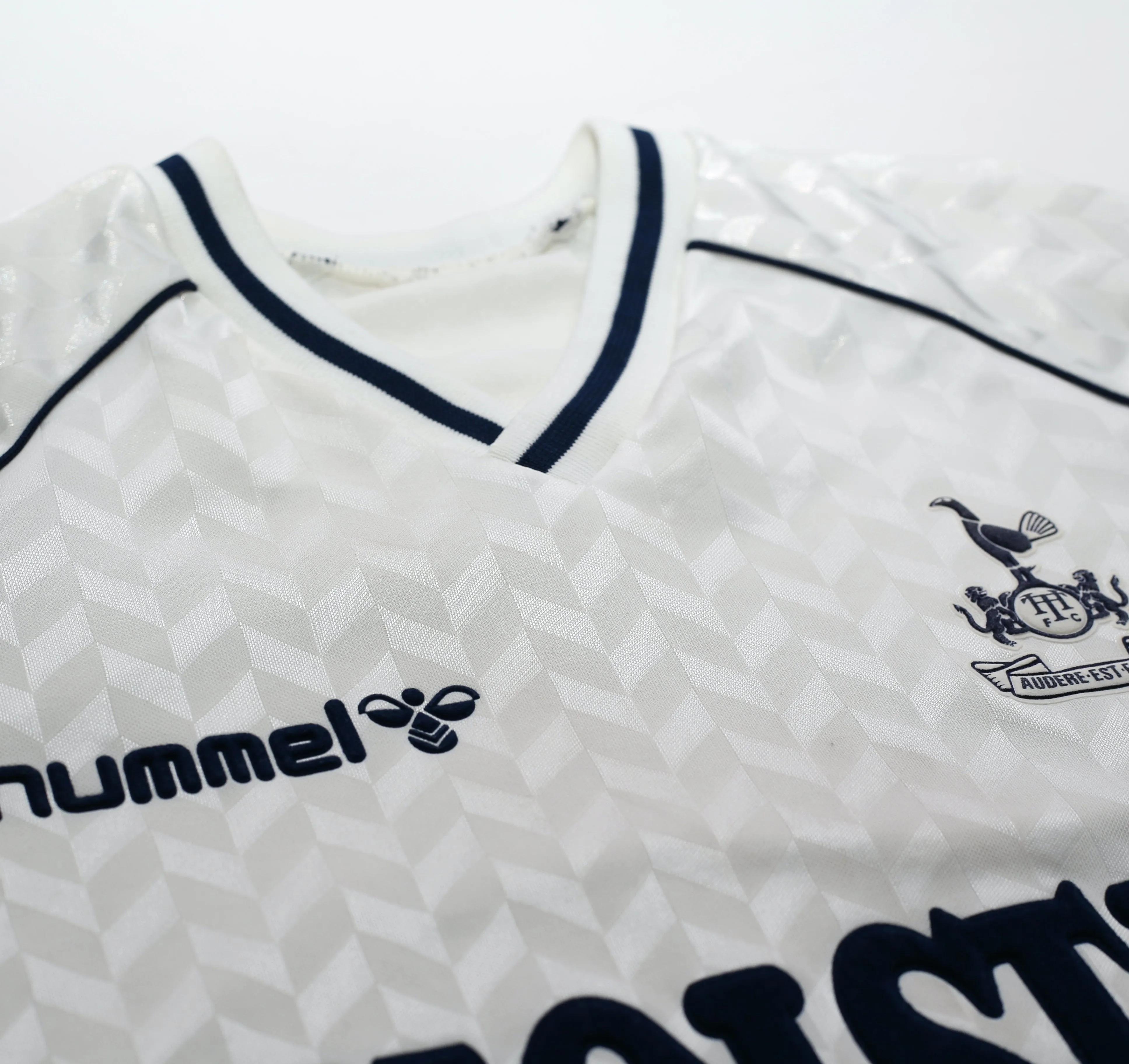 1987/89 TOTTENHAM HOTSPUR Vintage Hummel Home Football Shirt (M)