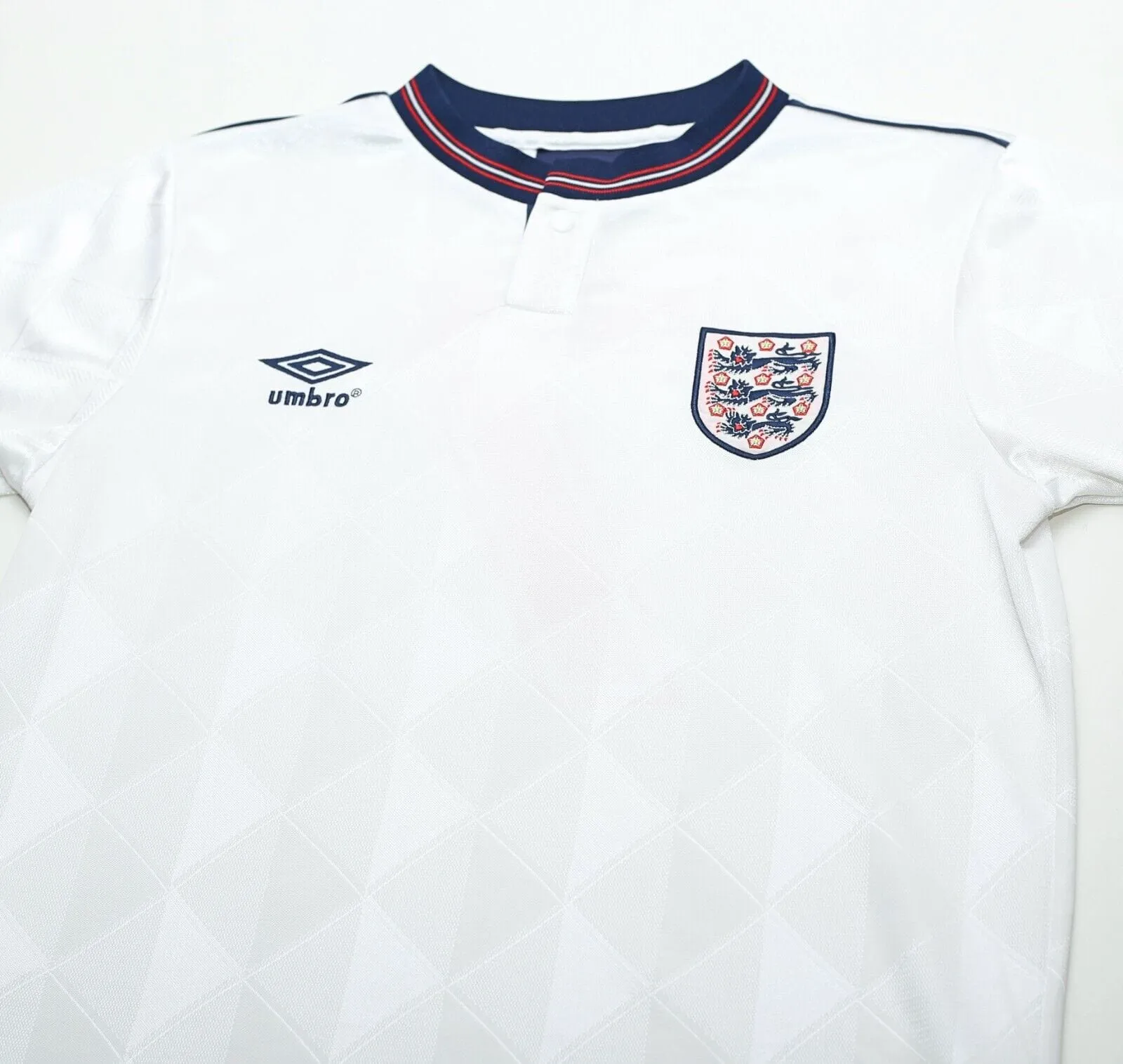 1987/90 ROBSON #7 England Retro Umbro Home Football Shirt (S) EURO 88