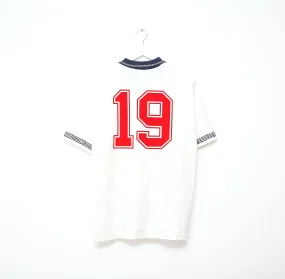 1990/92 GASCOIGNE #19 England Vintage Umbro Home Football Shirt (L) Italia 90