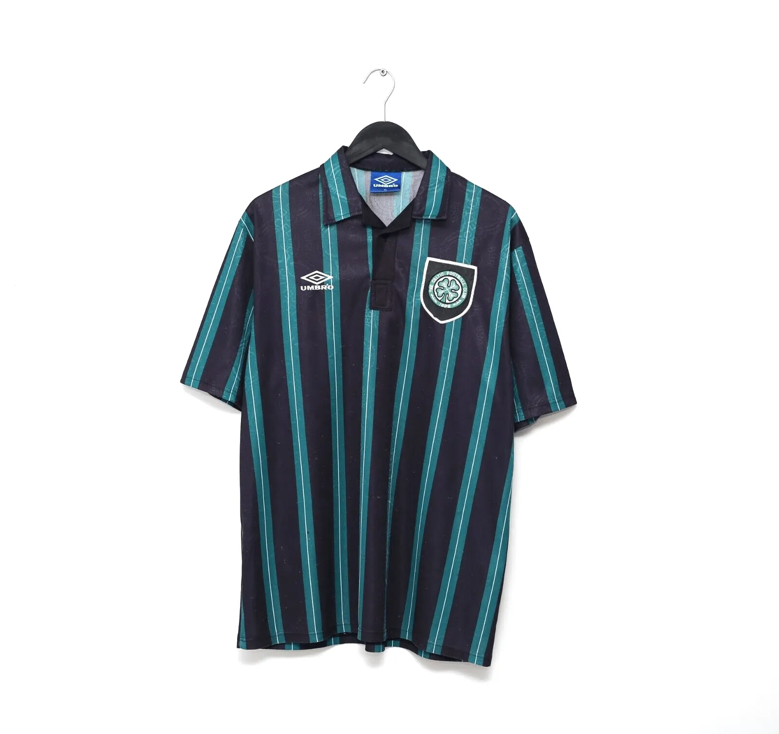 1992/93 CELTIC Vintage Umbro Away Football Shirt Jersey (XL)