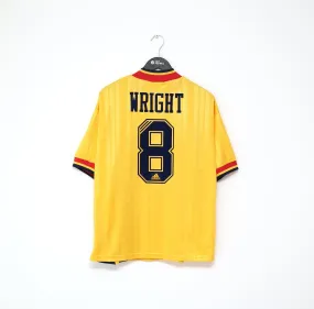 1993/94 WRIGHT #8 Arsenal Vintage adidas Equipment Away Football Shirt (L)