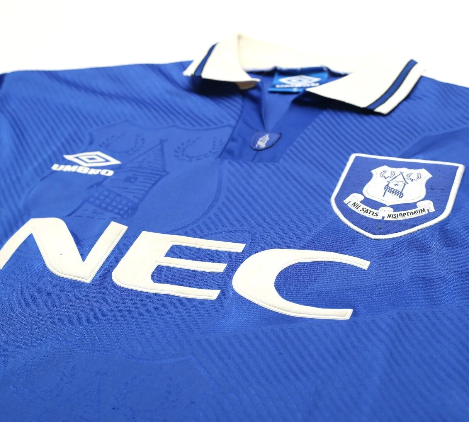 1993/95 AMOKACHI #11 Everton Vintage Umbro HOME Football Shirt (M)