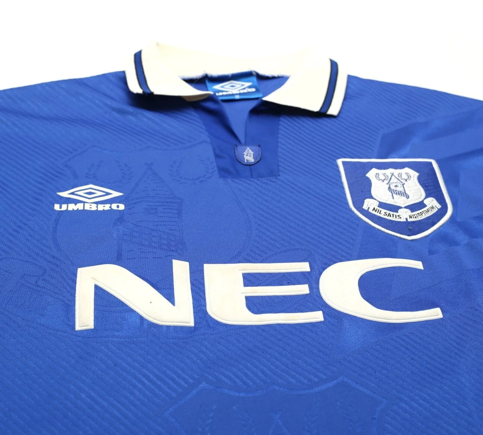 1993/95 AMOKACHI #11 Everton Vintage Umbro HOME Football Shirt (M)