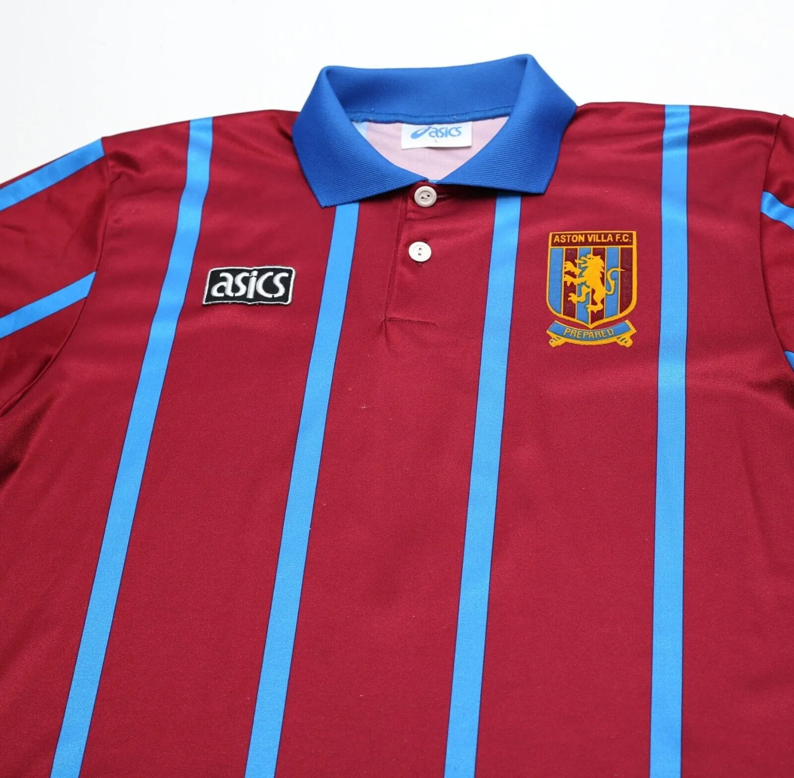 1993/95 McGRATH #5 Aston Villa Vintage Asics Home Football Shirt (L)