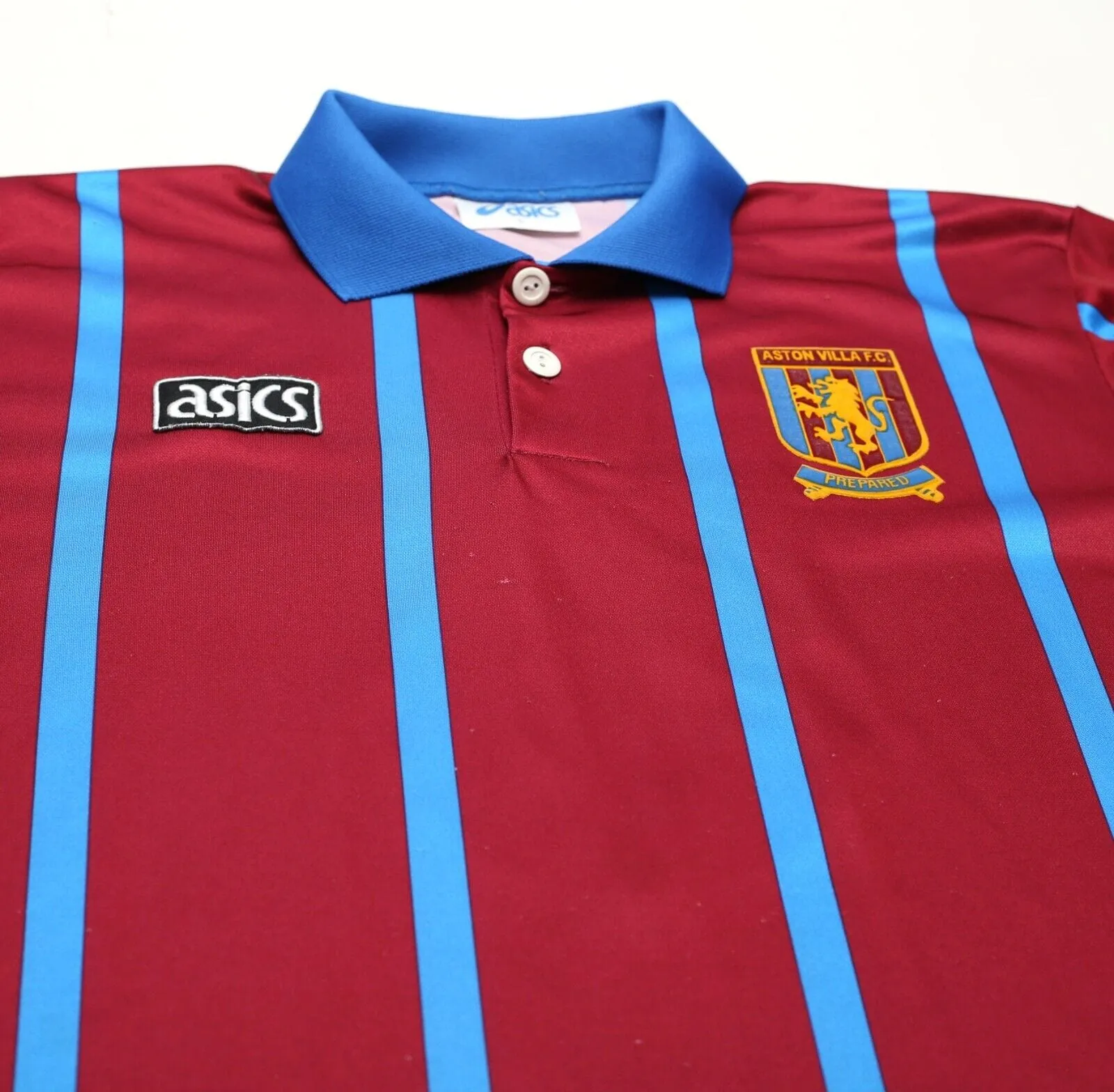 1993/95 McGRATH #5 Aston Villa Vintage Asics Home Football Shirt (L)