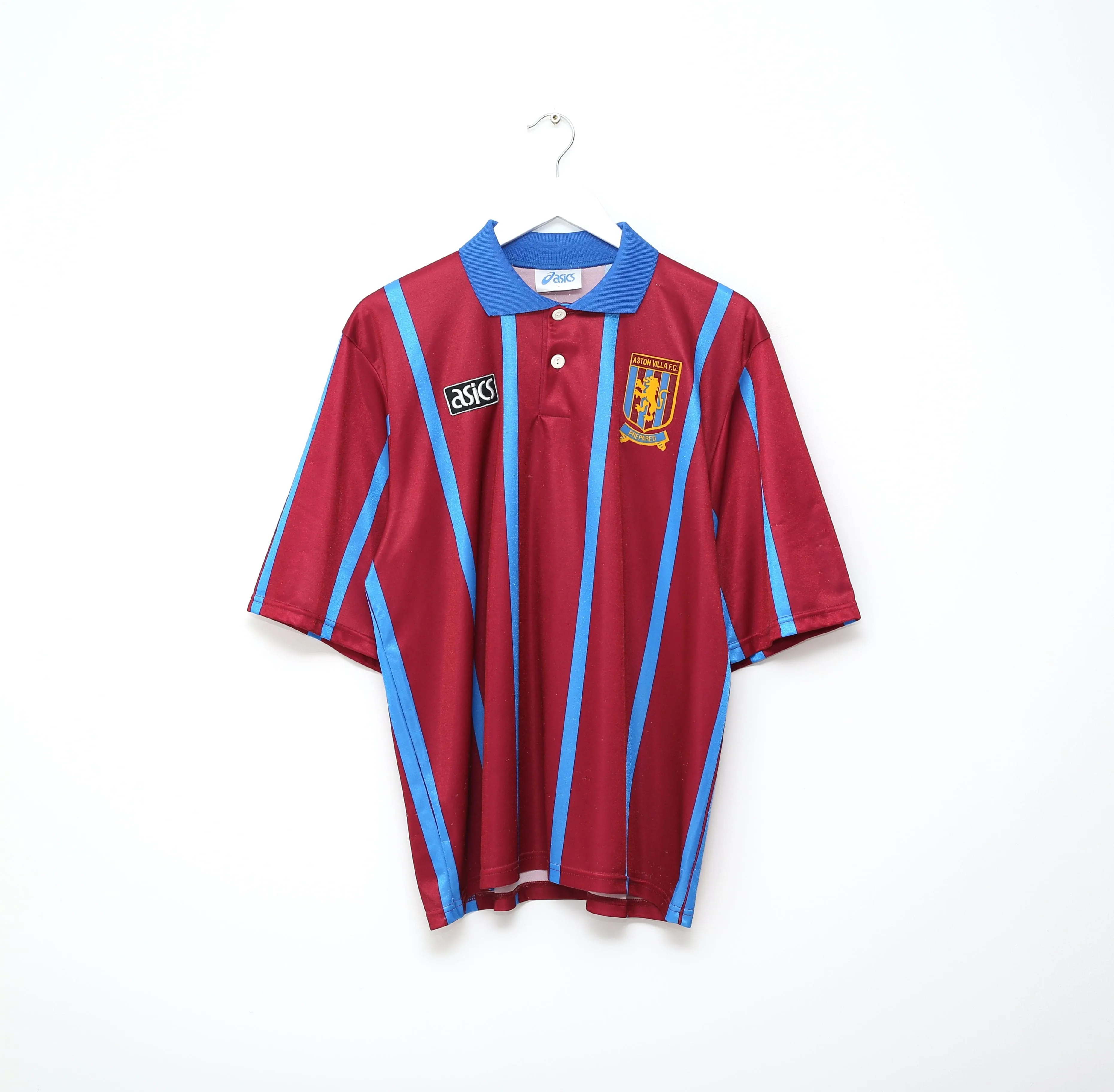 1993/95 McGRATH #5 Aston Villa Vintage Asics Home Football Shirt (L)