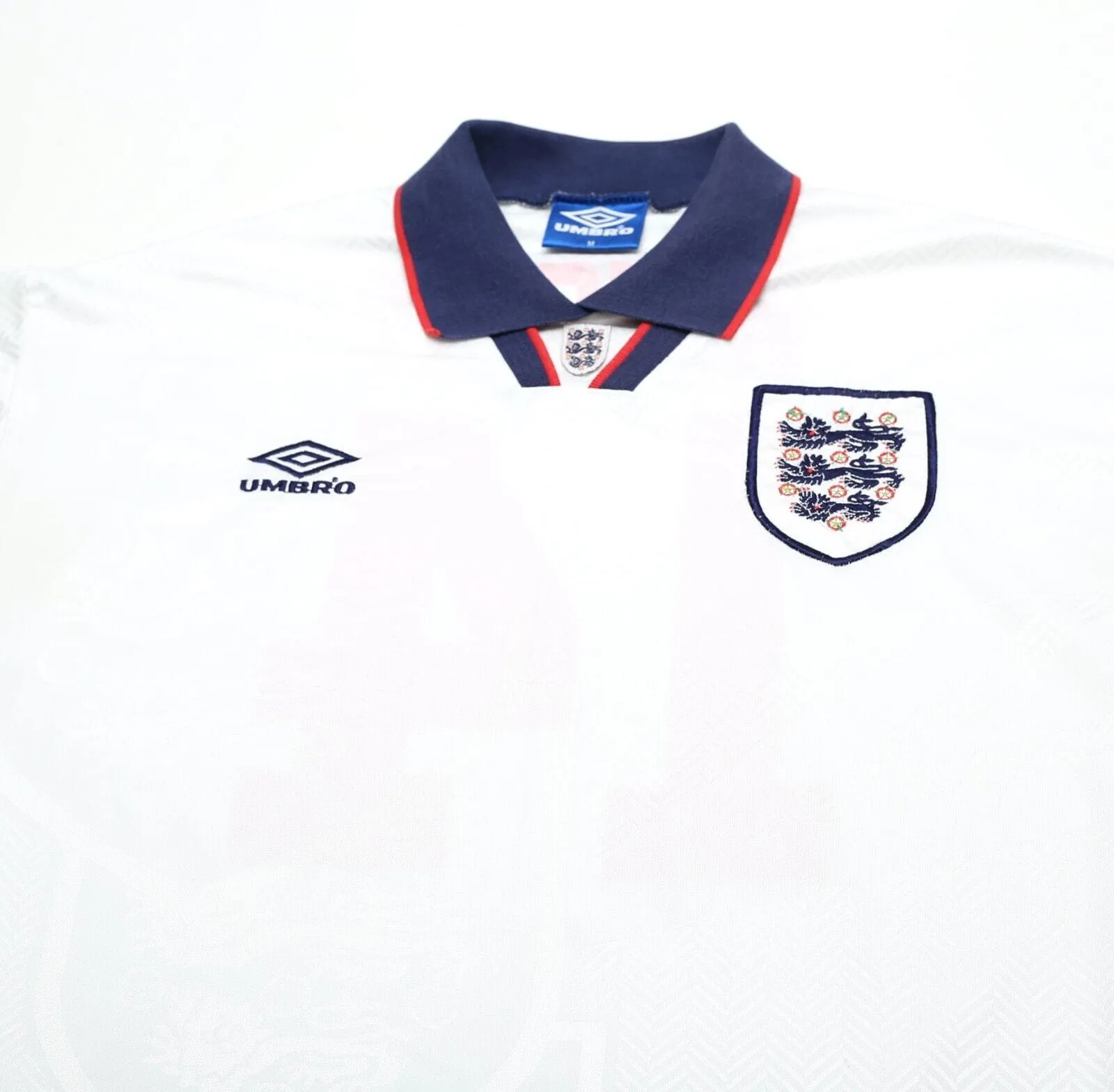 1993/95 WRIGHT #14 England Vintage Umbro Home Football Shirt (M) US Cup 93