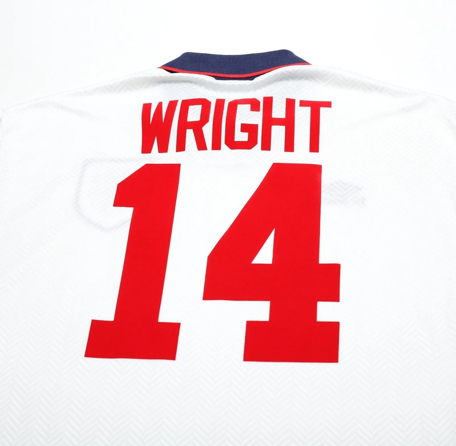 1993/95 WRIGHT #14 England Vintage Umbro Home Football Shirt (M) US Cup 93