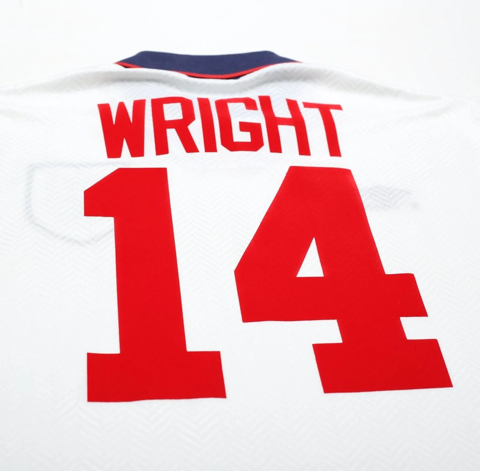 1993/95 WRIGHT #14 England Vintage Umbro Home Football Shirt (M) US Cup 93