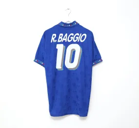 1994 BAGGIO #10 Italy Vintage Diadora Home Football Shirt Jersey (XL)