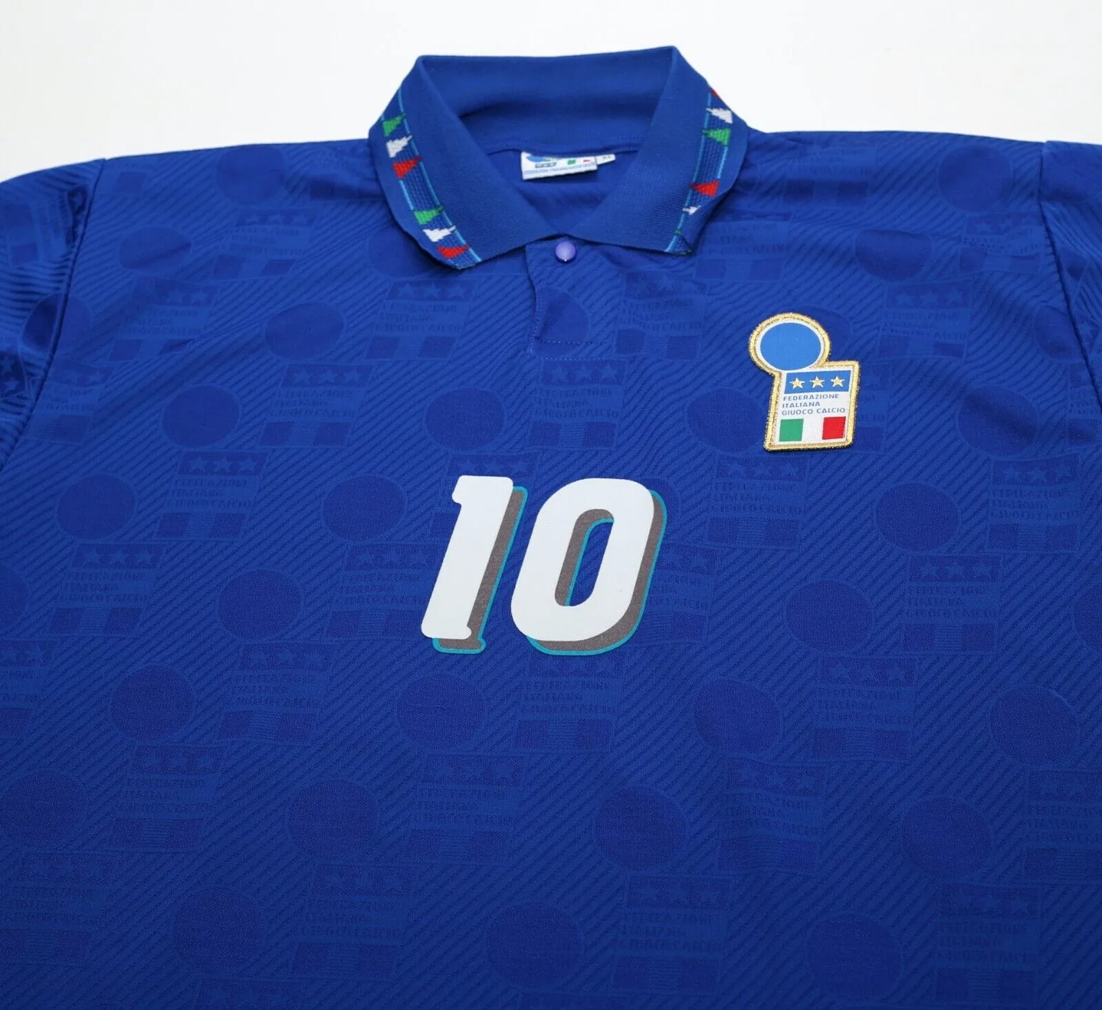 1994 BAGGIO #10 Italy Vintage Diadora Home Football Shirt Jersey (XL)