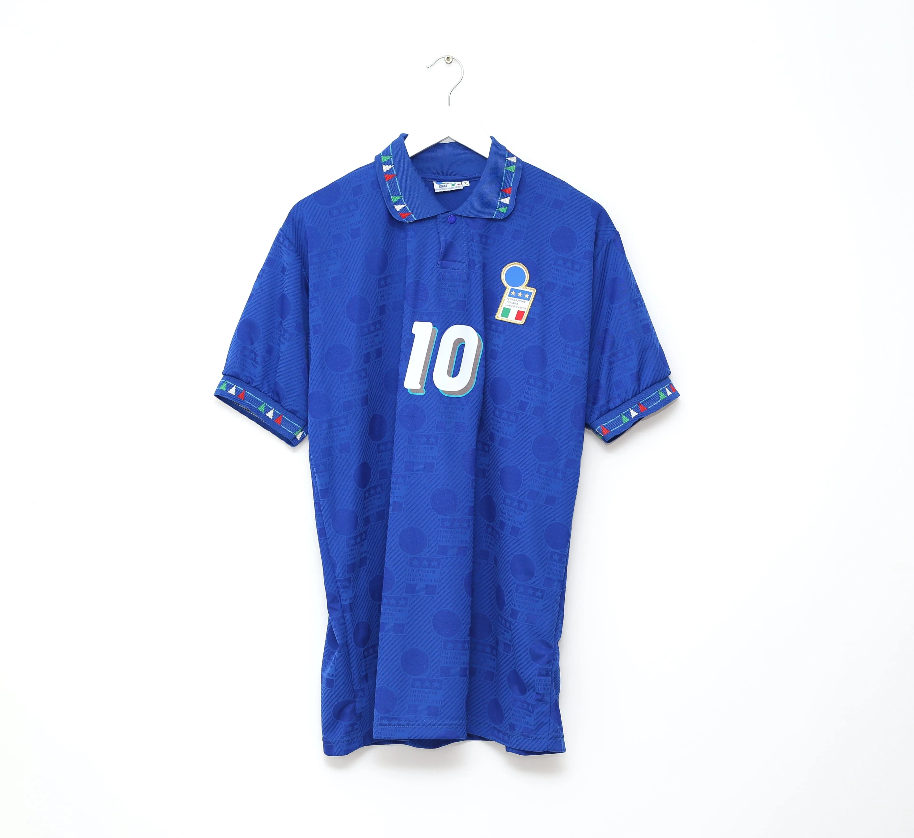 1994 BAGGIO #10 Italy Vintage Diadora Home Football Shirt Jersey (XL)