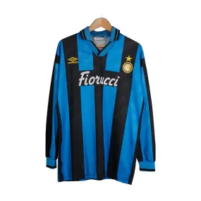 1994 Inter Milan home Umbro long sleeve shirt 10 Berkgamp