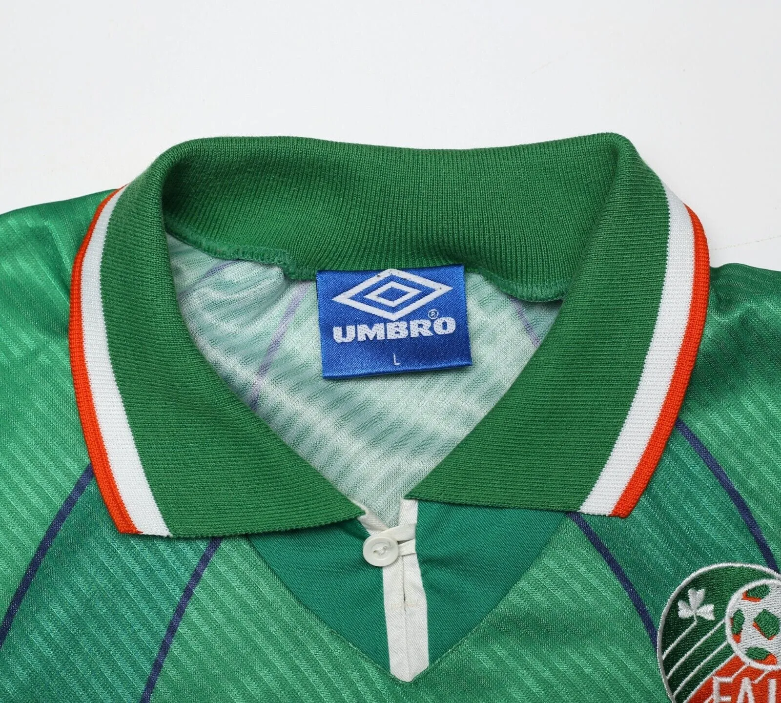 1994/95 IRELAND Vintage Umbro Home Football Shirt Jersey (L)