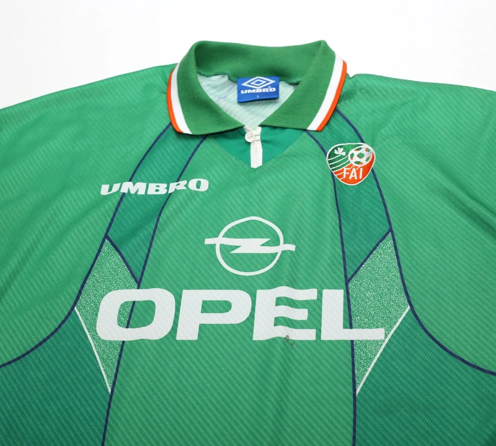 1994/95 IRELAND Vintage Umbro Home Football Shirt Jersey (L)