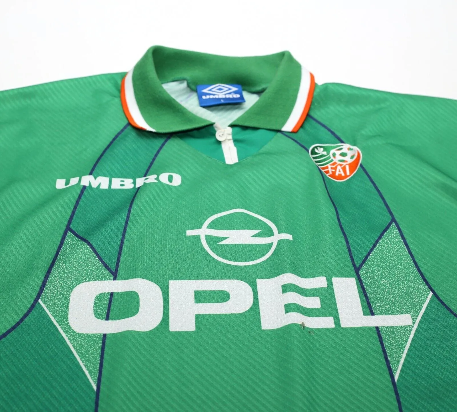 1994/95 IRELAND Vintage Umbro Home Football Shirt Jersey (L)