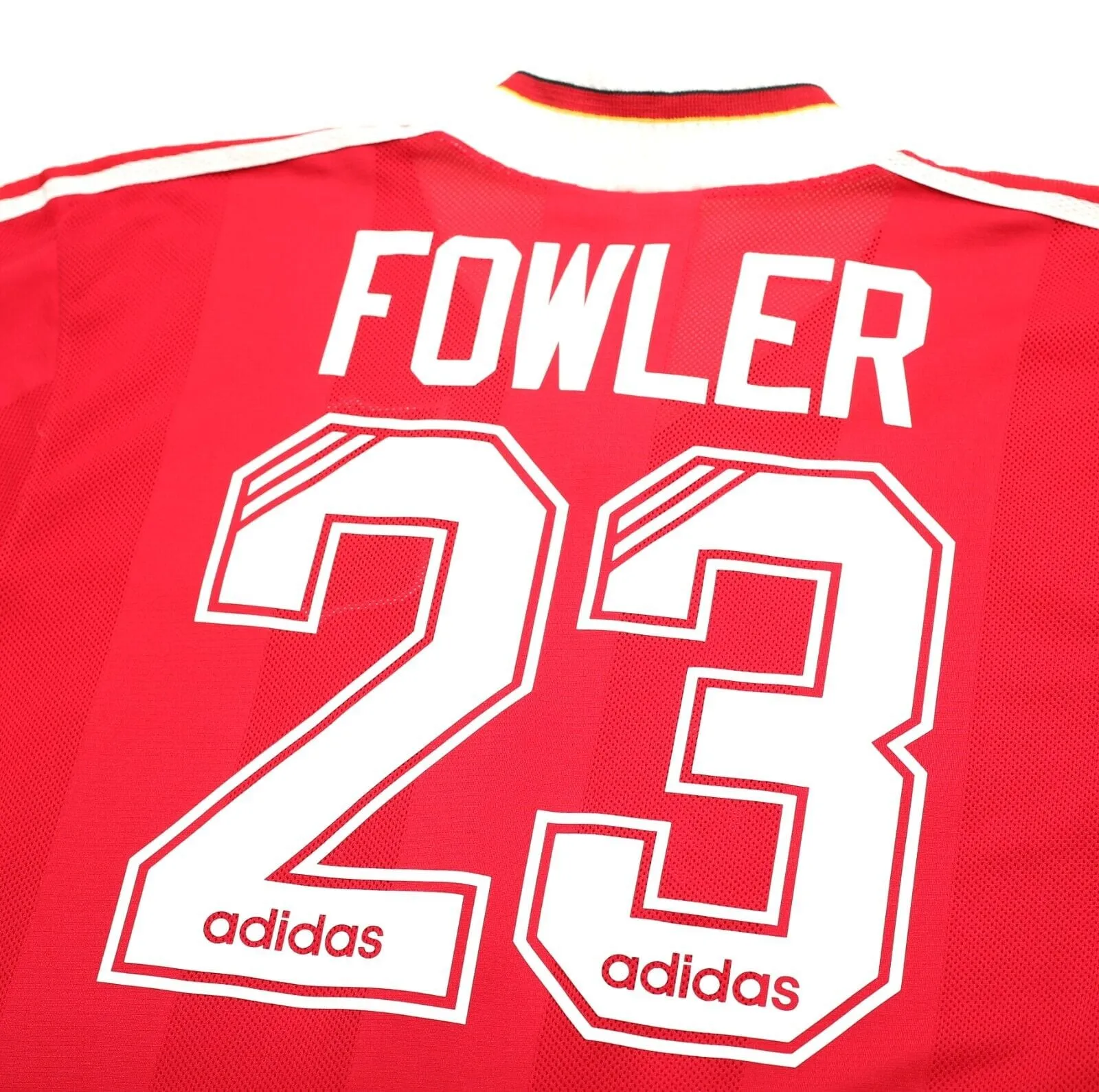 1995/96 FOWLER #23 Liverpool Vintage adidas Home Football Shirt Jersey (L)