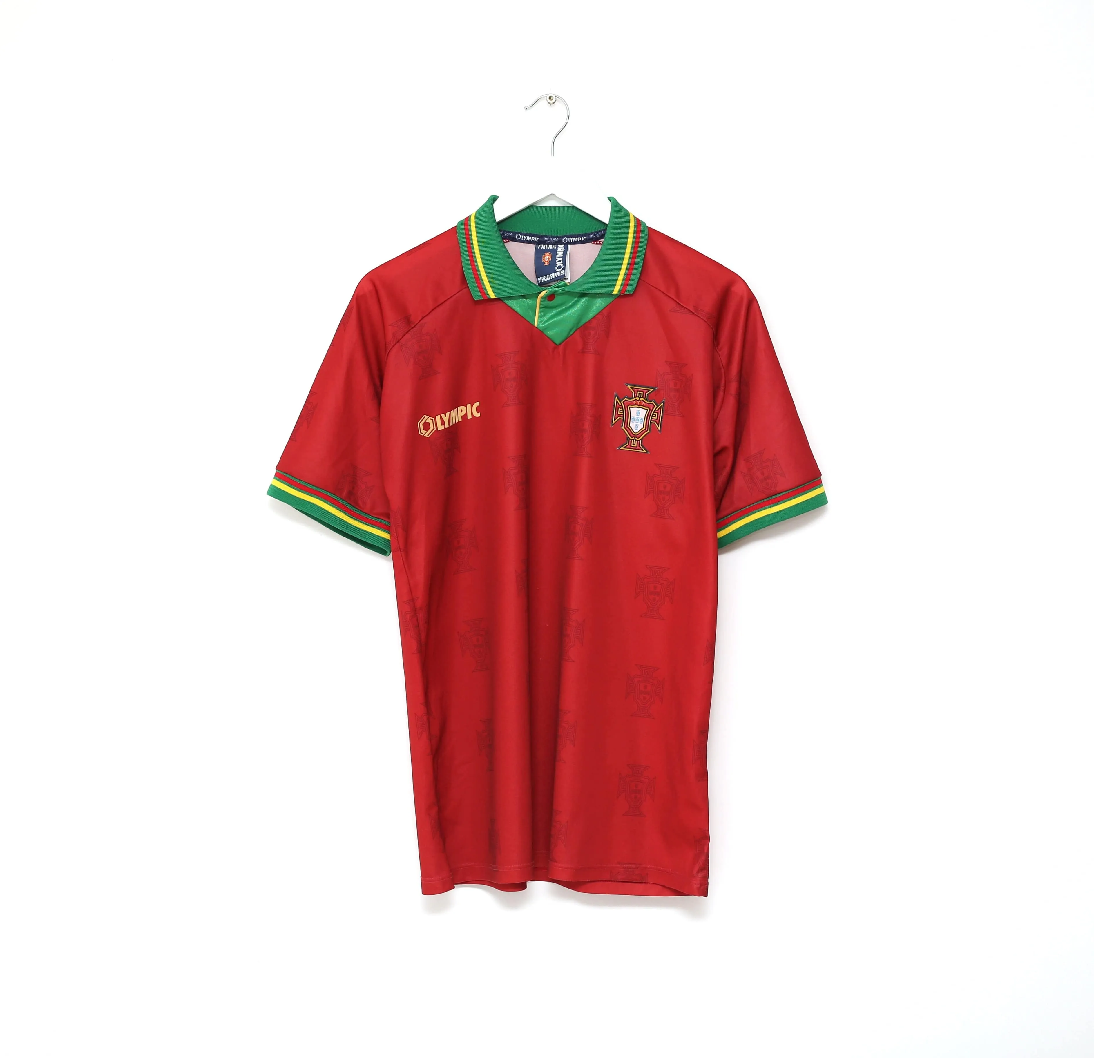 1995/96 PORTUGAL Vintage Olympic Home Football Shirt (M)