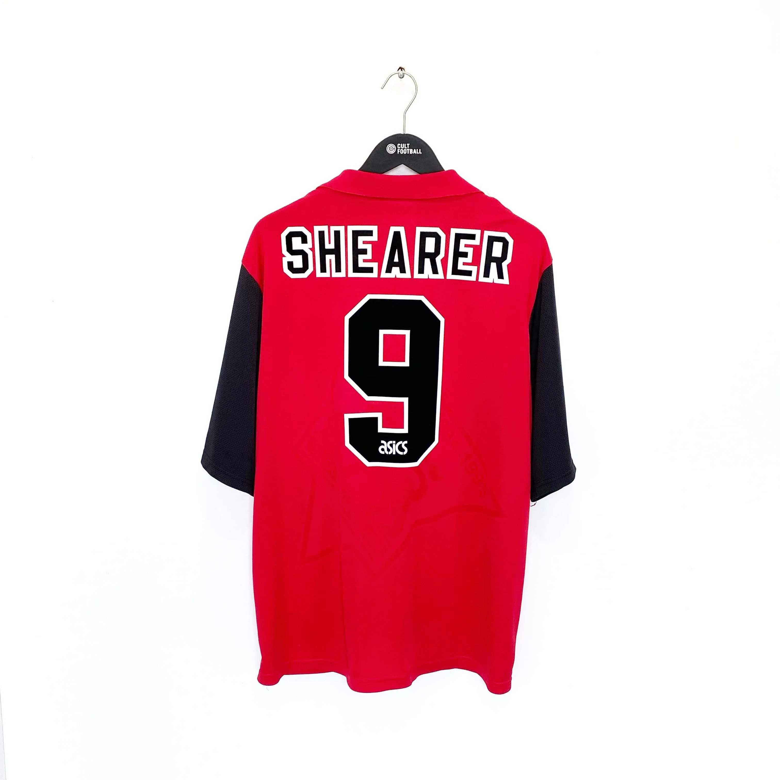 1995/96 SHEARER #9 Blackburn Rovers Vintage Asics Away Football Shirt Jersey (XL)