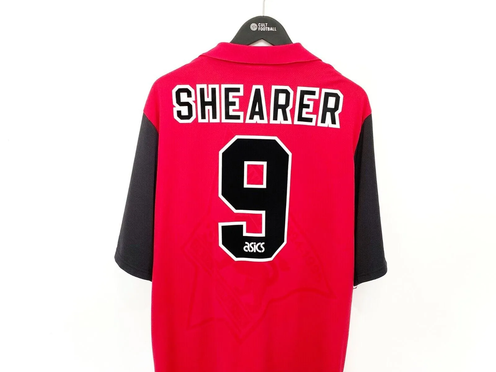 1995/96 SHEARER #9 Blackburn Rovers Vintage Asics Away Football Shirt Jersey (XL)