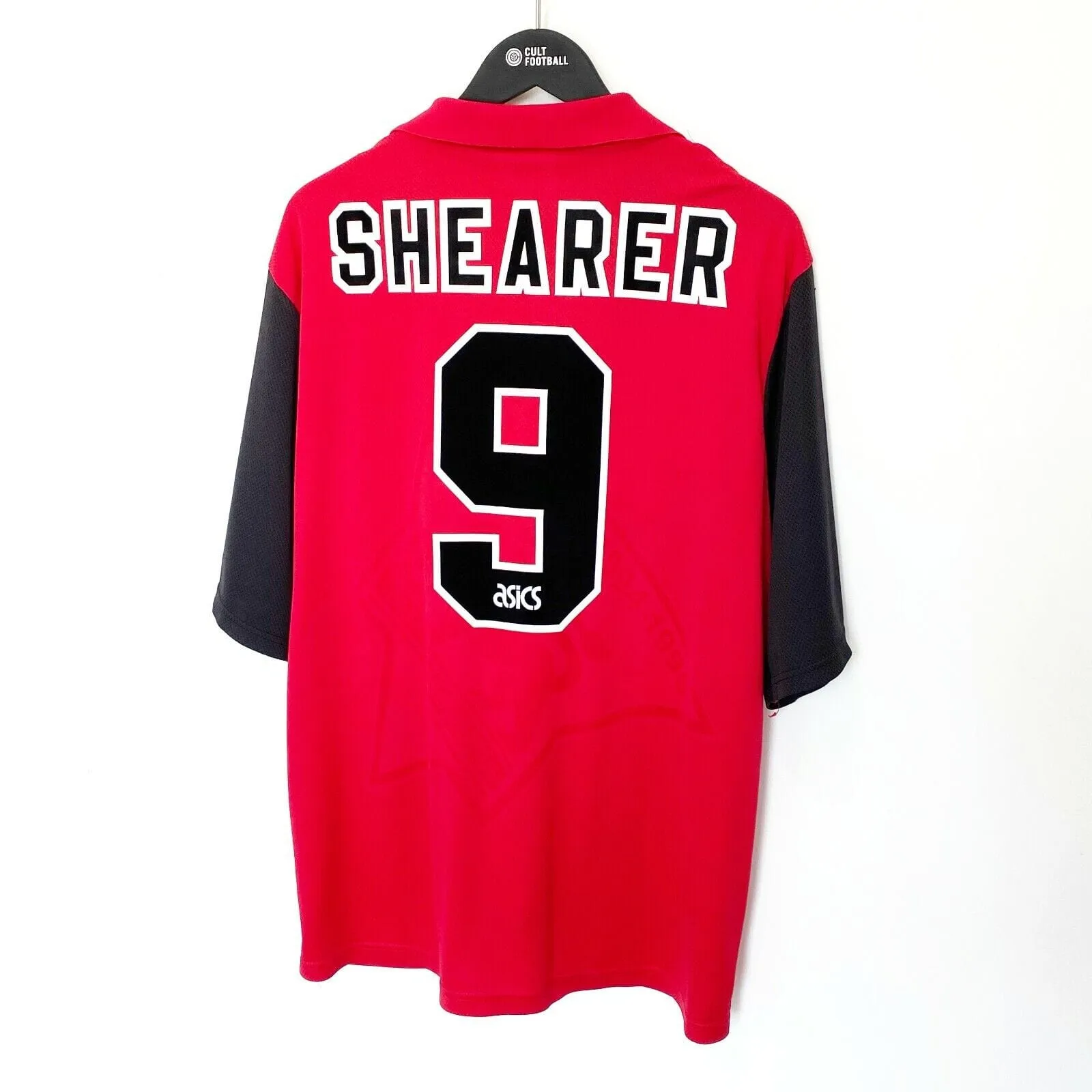 1995/96 SHEARER #9 Blackburn Rovers Vintage Asics Away Football Shirt Jersey (XL)