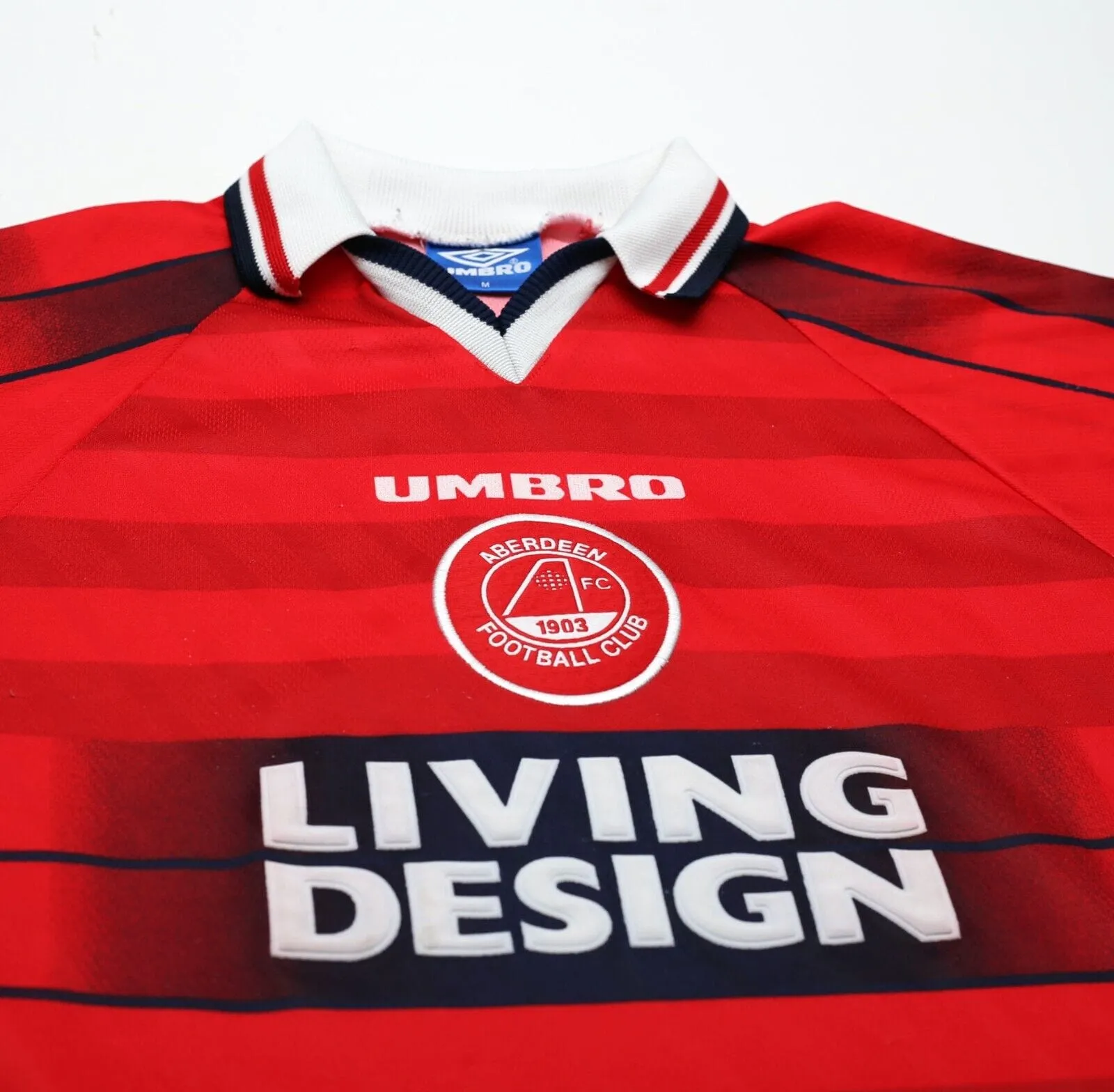 1996/97 ABERDEEN Vintage Umbro Home Football Shirt Jersey (M)