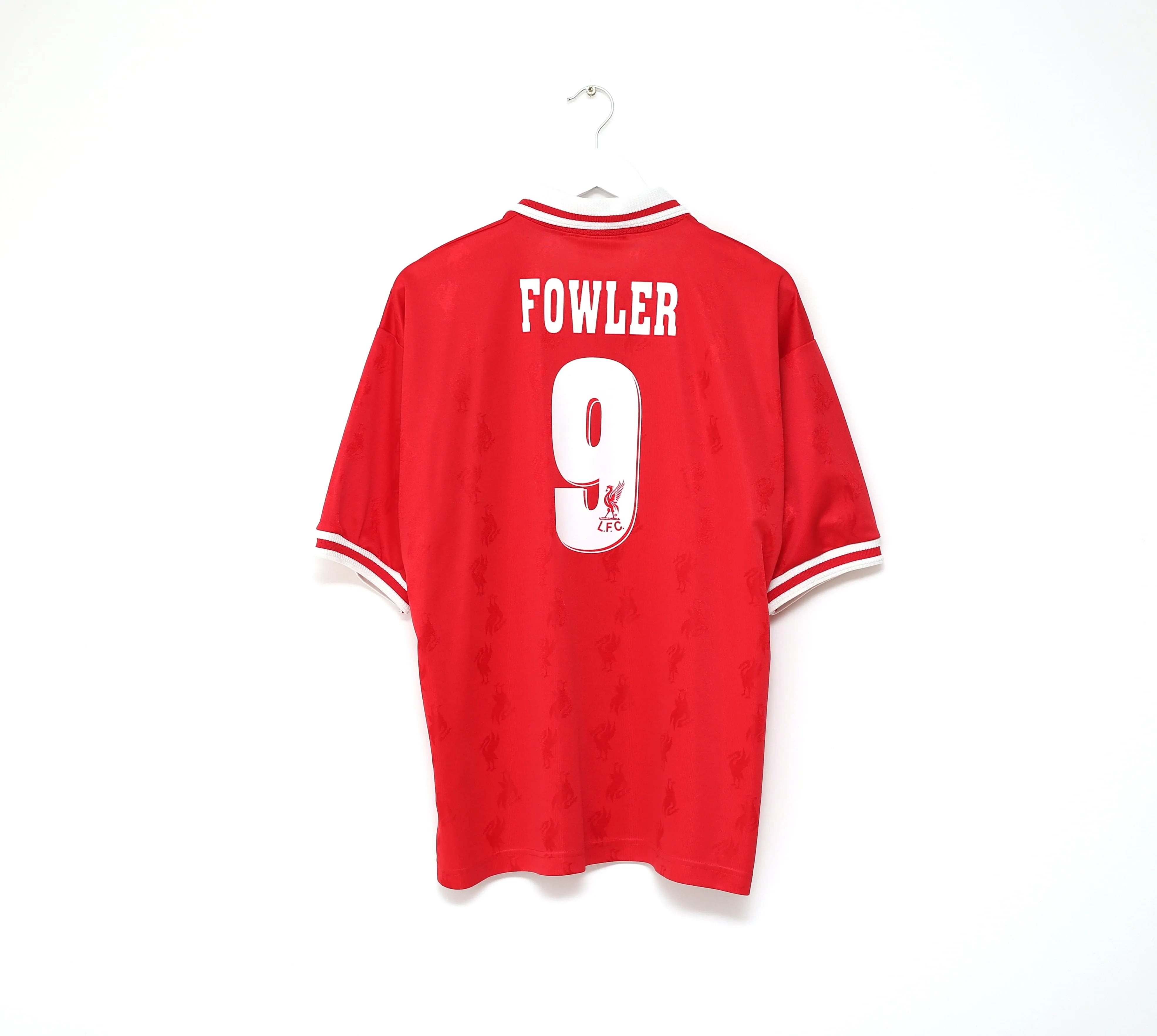 1996/97 FOWLER #9 Liverpool Vintage Reebok Home Football Shirt Jersey (L) 42/44