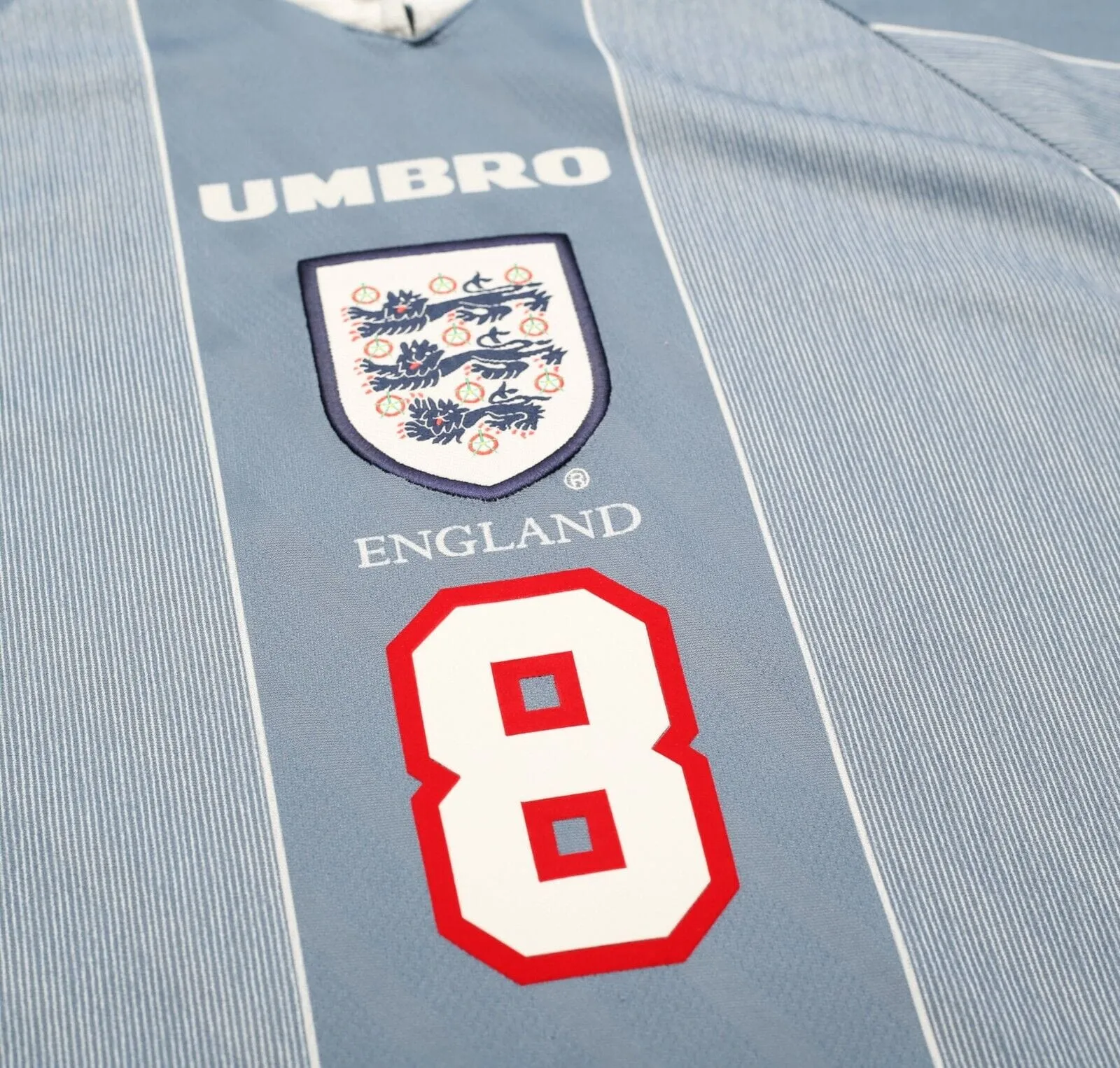 1996/97 GASCOIGNE #8 England Vintage Umbro Away Football Shirt (M/L) Euro 96