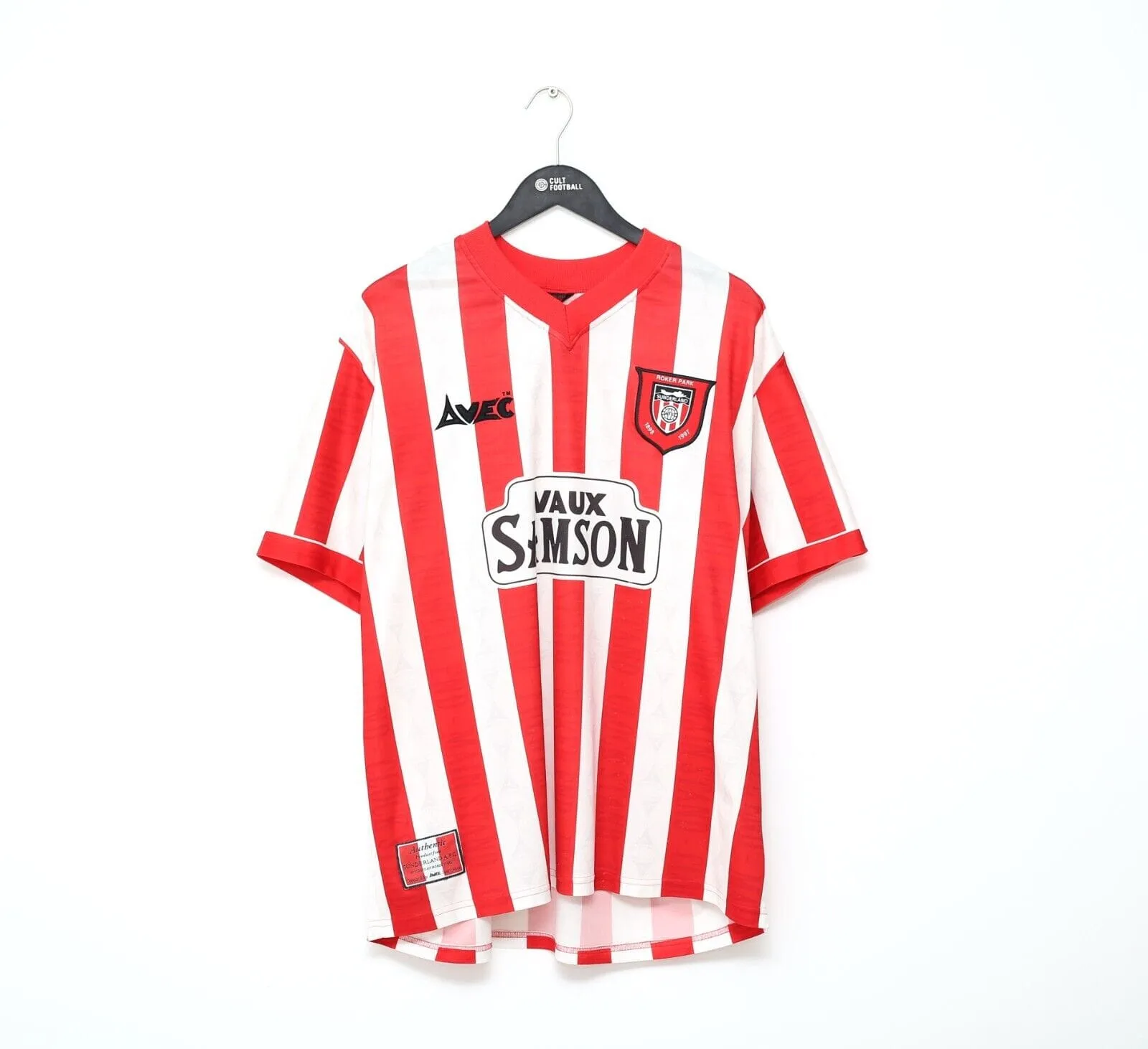 1996/97 QUINN #17 Sunderland Vintage AVEC Home Football Shirt Jersey (XXL)