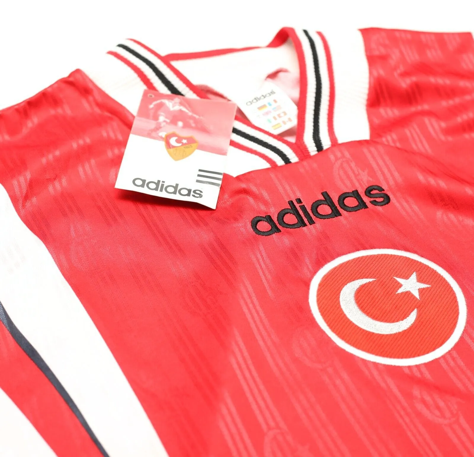 1996/97 TURKEY Vintage adidas home Football Shirt Jersey (XL) BNWT Euro 96