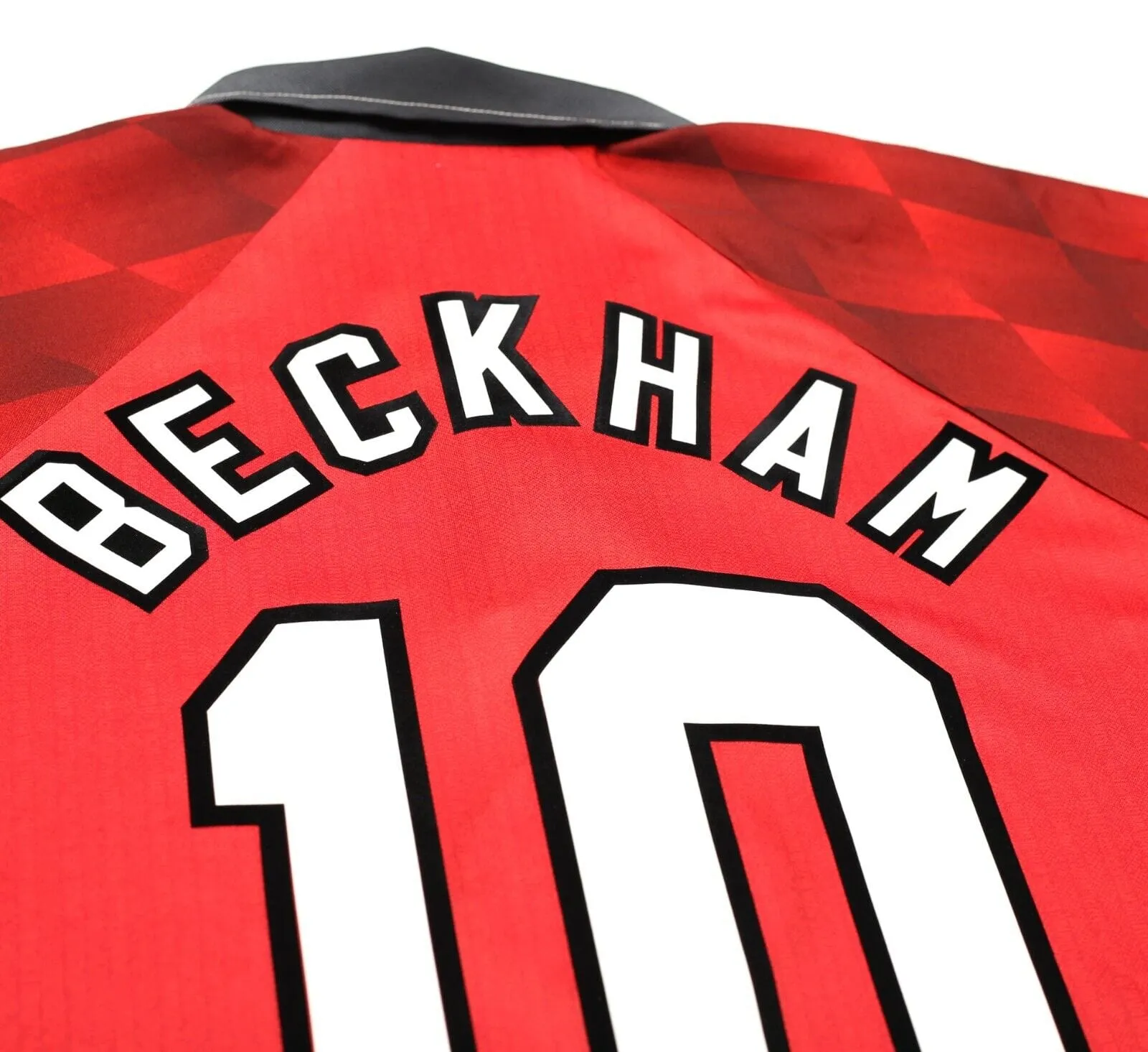 1996/98 BECKHAM #10 Manchester United Vintage Umbro Home Football Shirt (XXL)