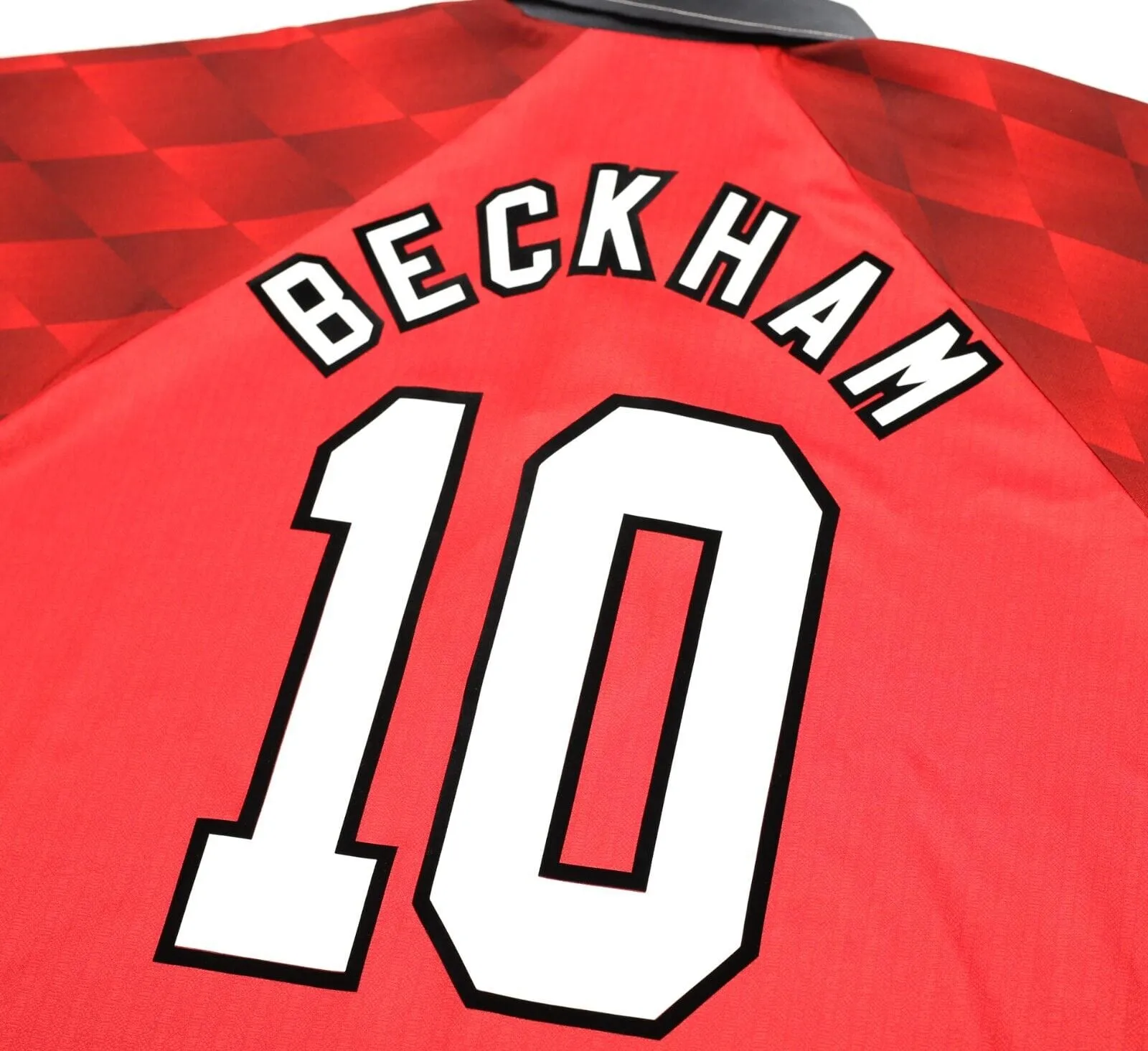 1996/98 BECKHAM #10 Manchester United Vintage Umbro Home Football Shirt (XXL)