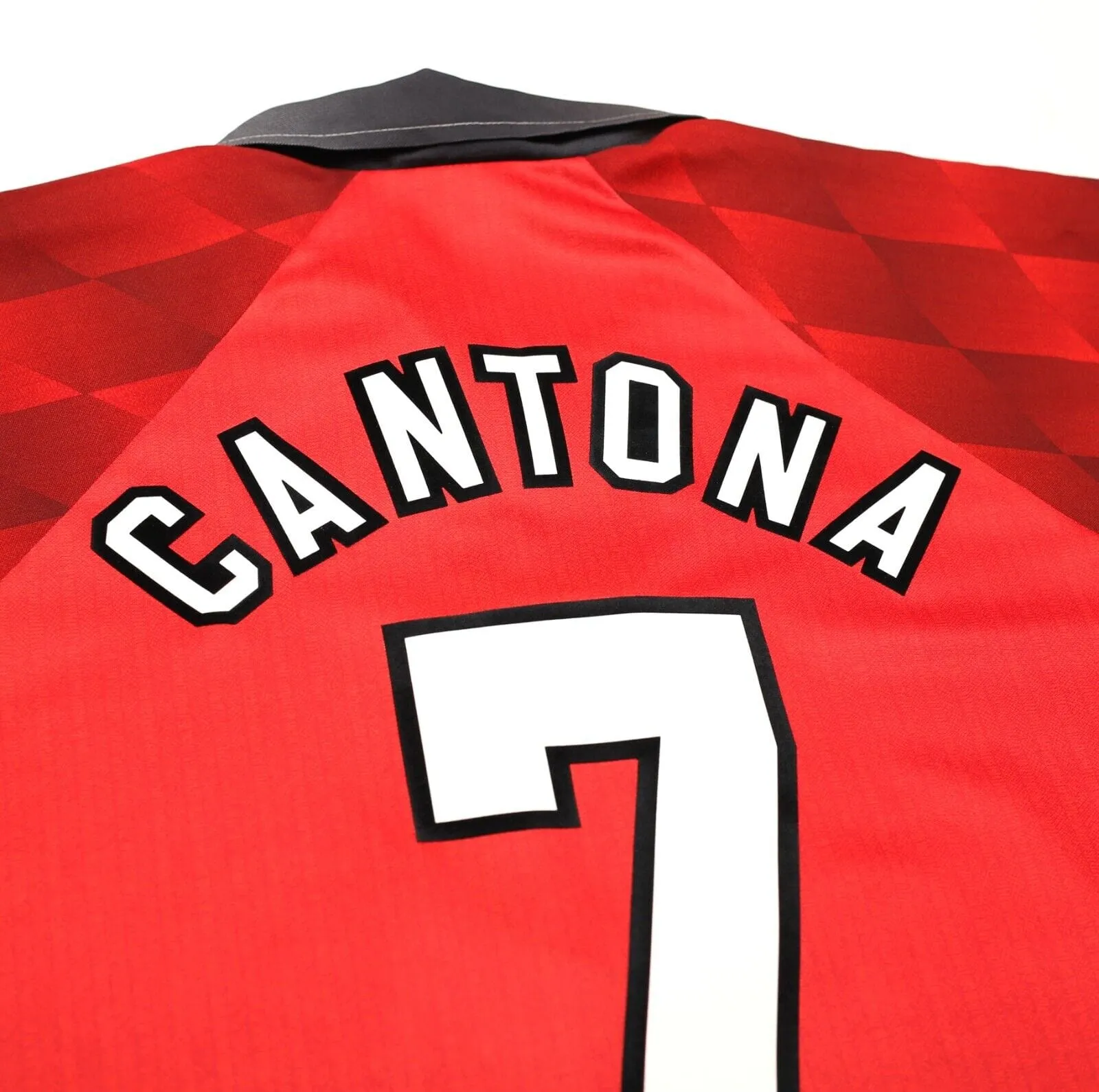 1996/98 CANTONA #7 Manchester United Vintage Umbro Home Football Shirt (L)