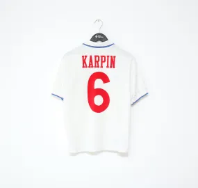 1996/98 KARPIN #6 Russia Vintage Reebok Home Football Shirt (S) Real Sociedad