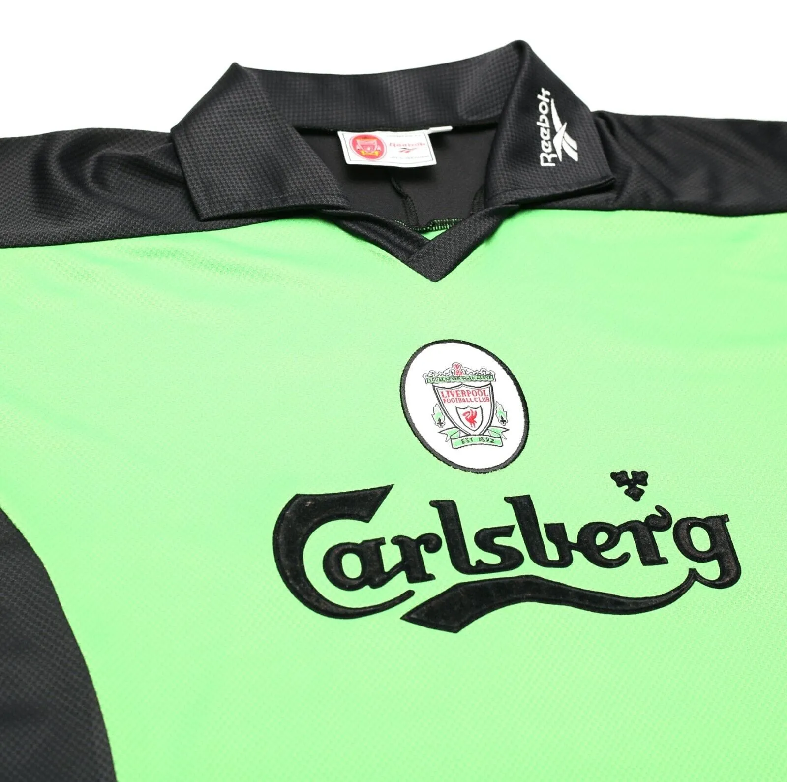 1997/98 JAMES #1 Liverpool Vintage Reebok GK Football Shirt Jersey (M)