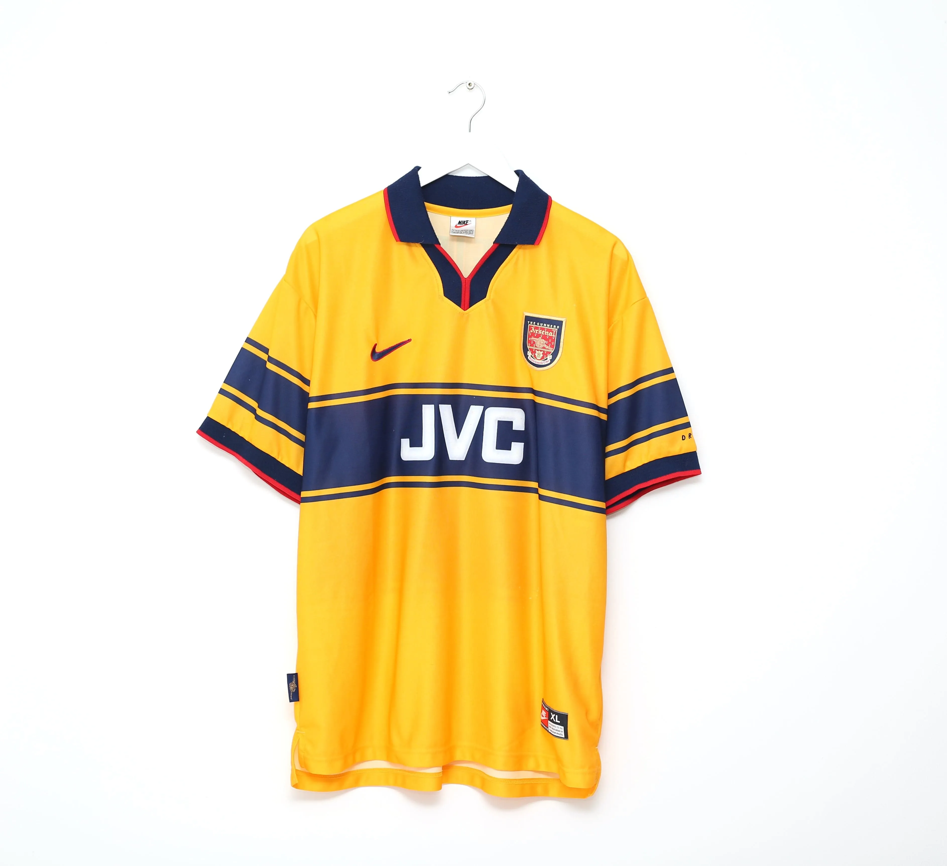 1997/99 VIEIRA #4 Arsenal Nike Away Football Shirt (XL)