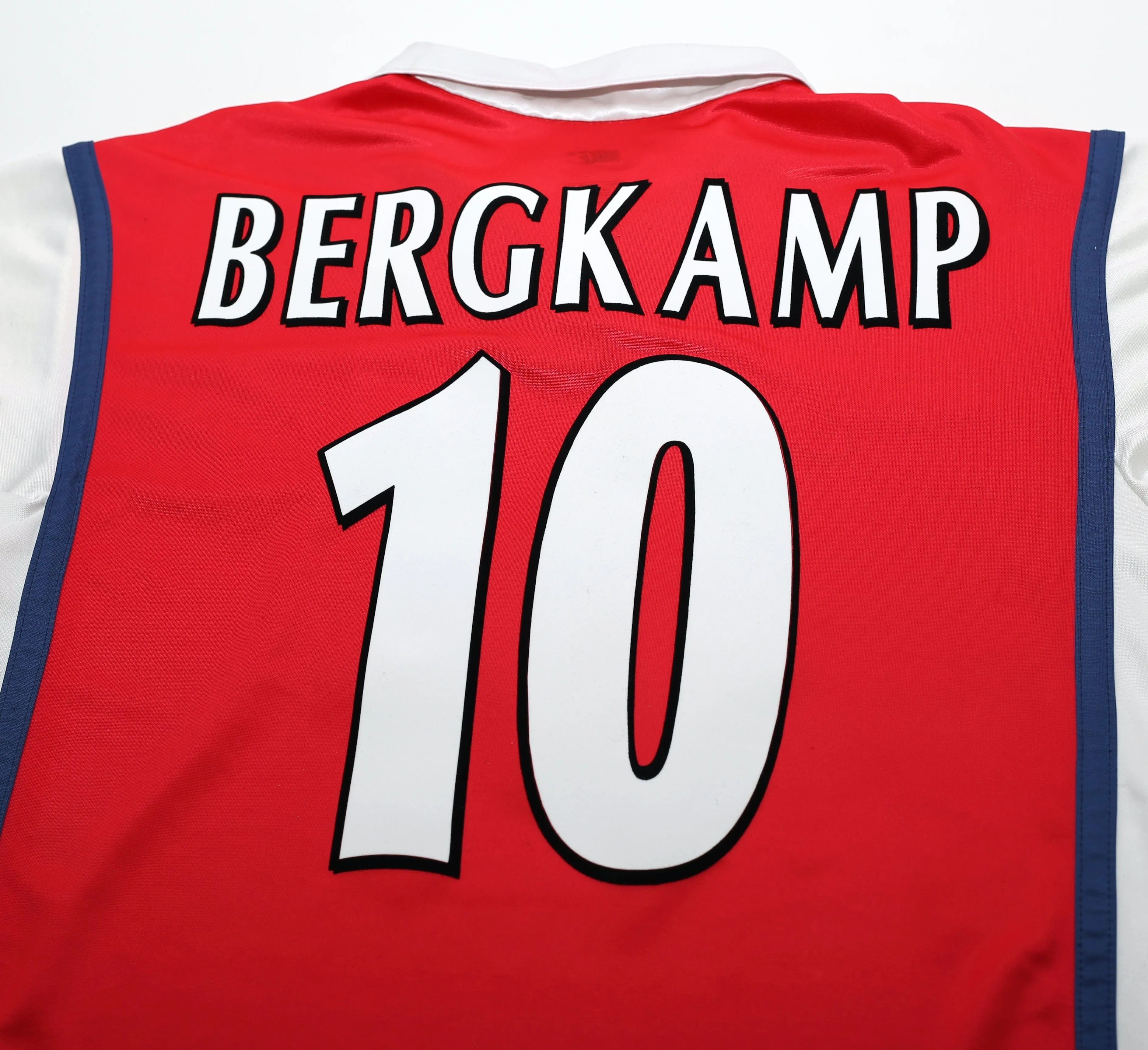 1998/99 BERGKAMP #10 Arsenal Nike European Home Football Shirt (M)