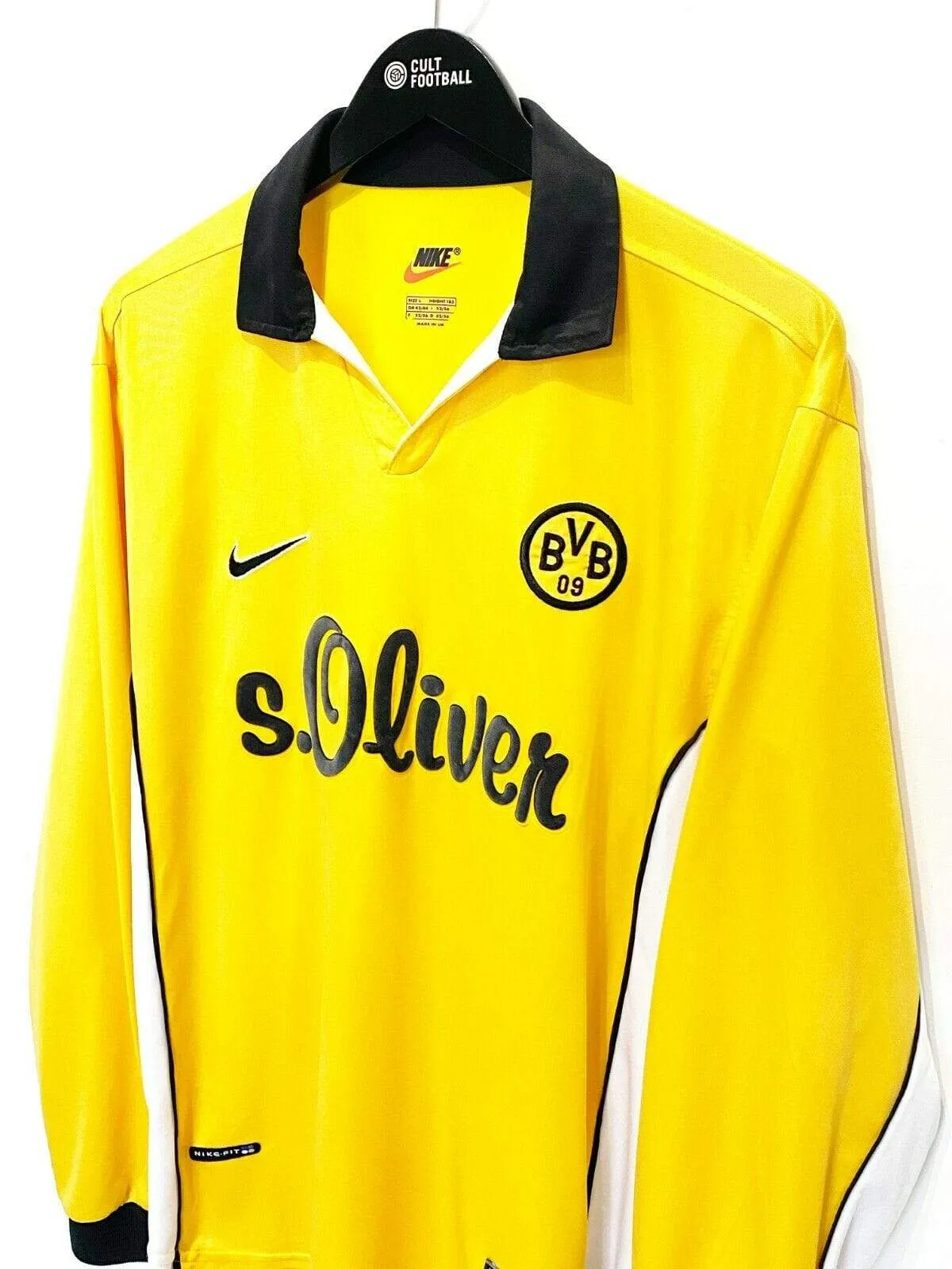 1998/99 BORUSSIA DORTMUND Vintage Nike LS Home Football Shirt Jersey (L)