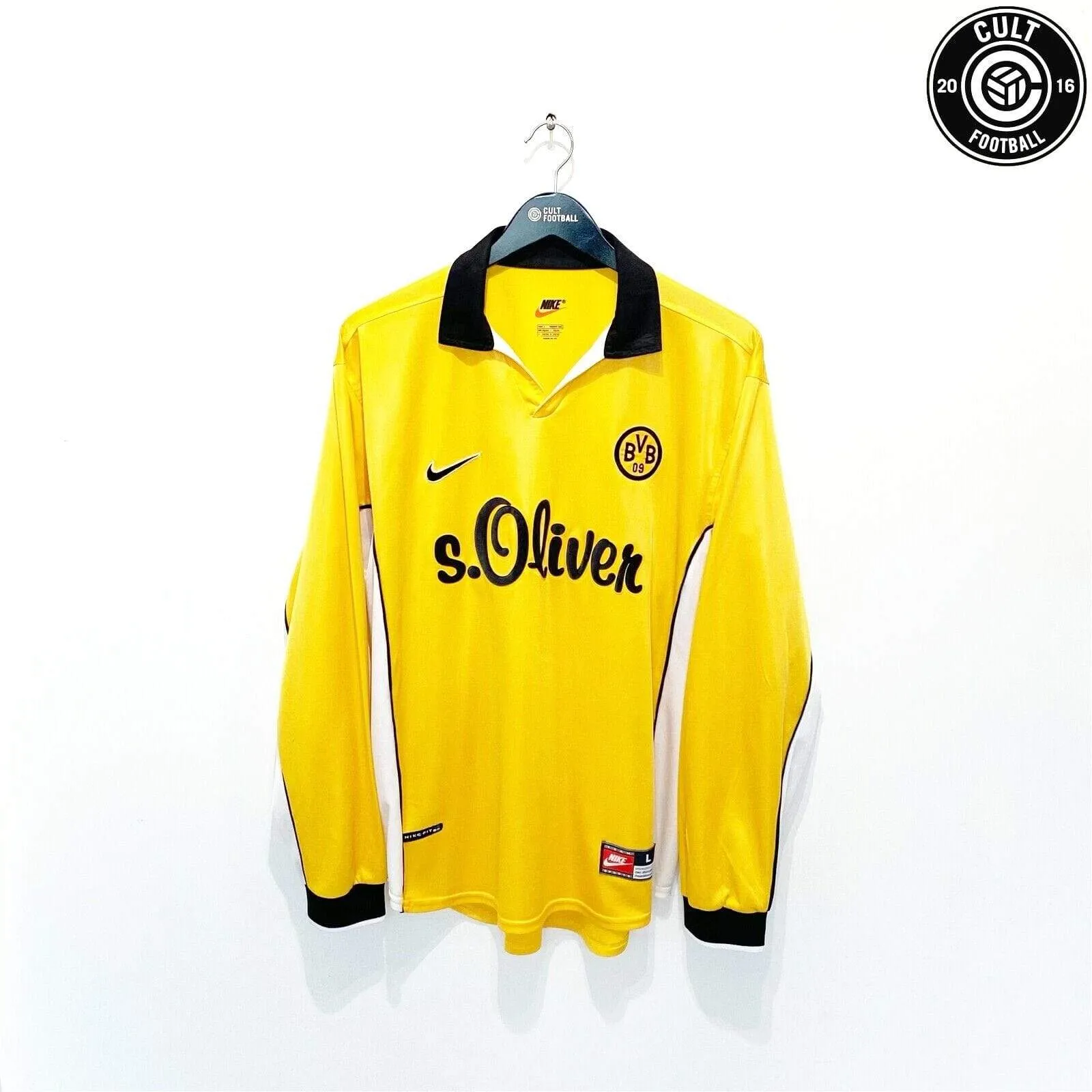 1998/99 BORUSSIA DORTMUND Vintage Nike LS Home Football Shirt Jersey (L)