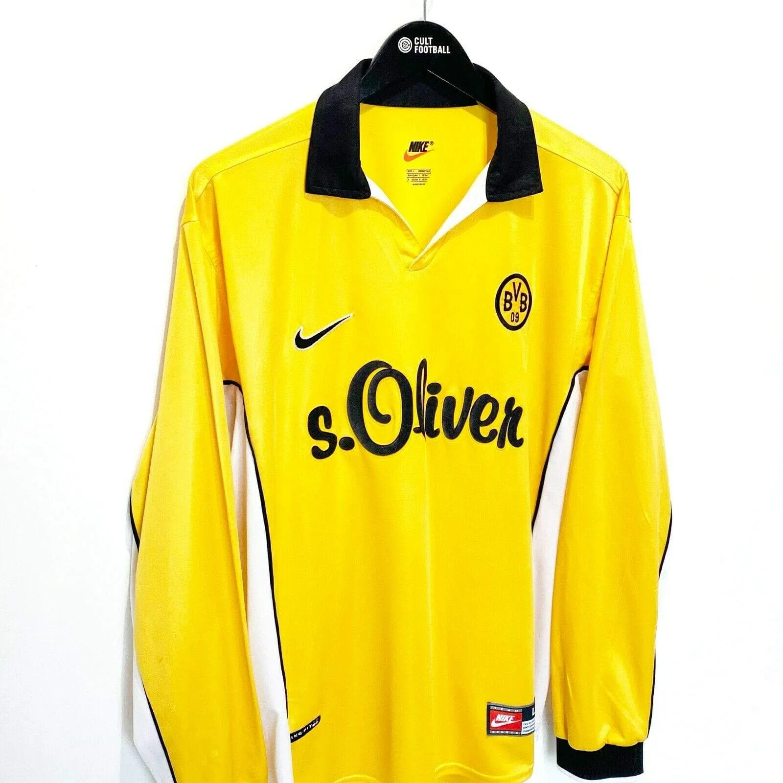 1998/99 BORUSSIA DORTMUND Vintage Nike LS Home Football Shirt Jersey (L)