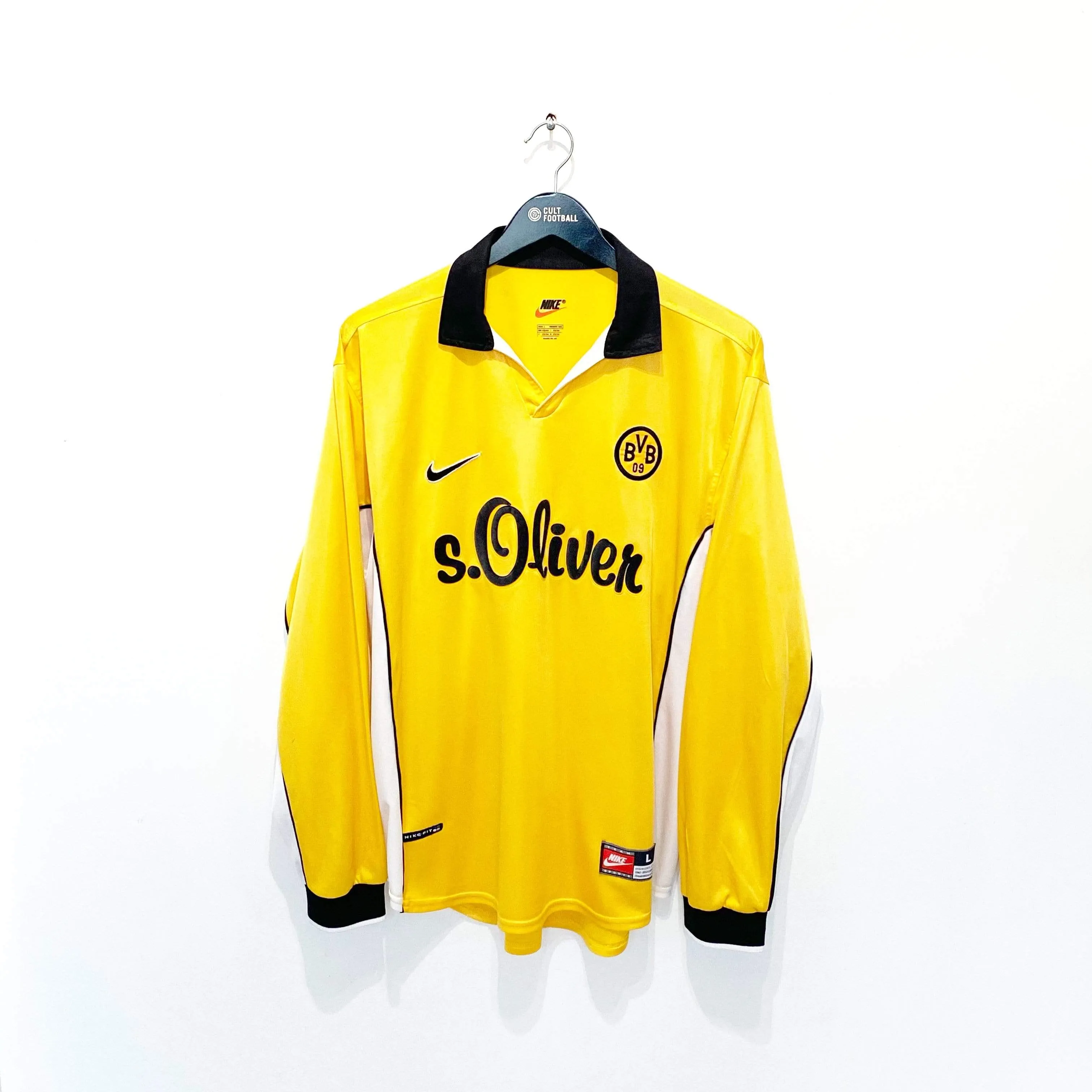 1998/99 BORUSSIA DORTMUND Vintage Nike LS Home Football Shirt Jersey (L)