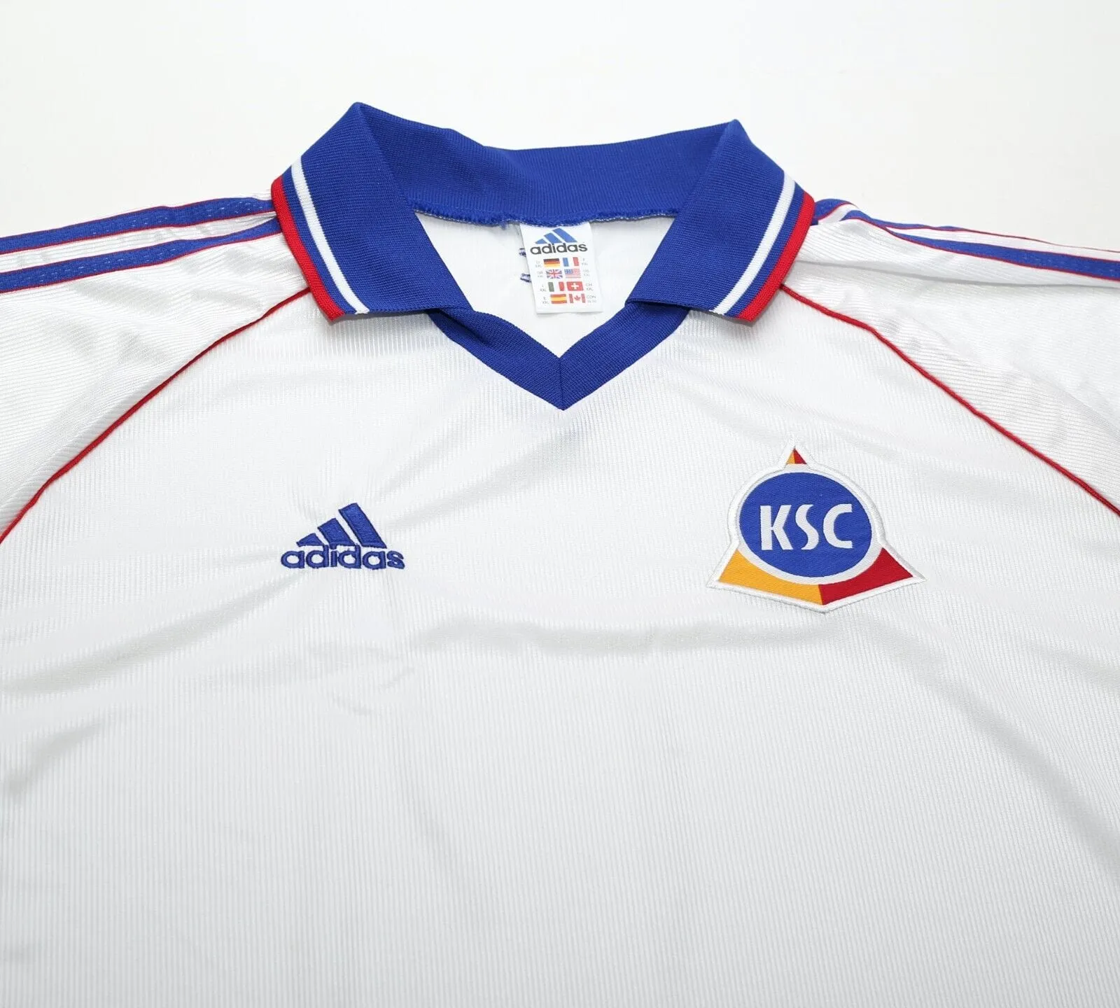 1998/99 KARLSRUHE SC Vintage adidas Home Football Shirt Jersey (XXL) BNWOT